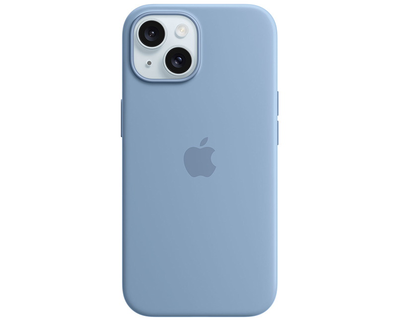 iPhone 15 Silicone Case  Winter Blue