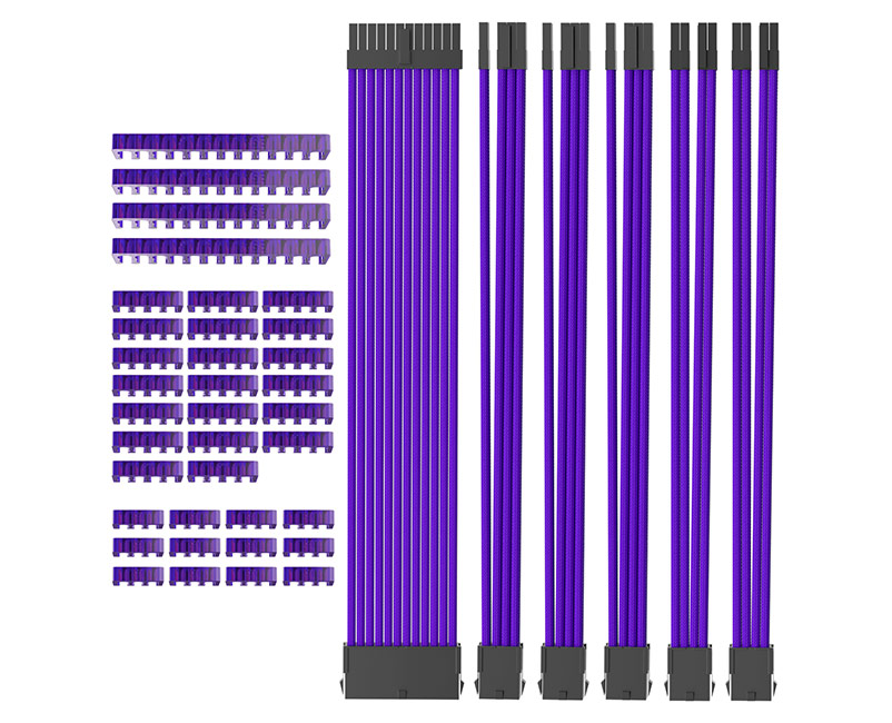 AsiaHorse 6Kit Sleeved PSU Ext. Cable WT