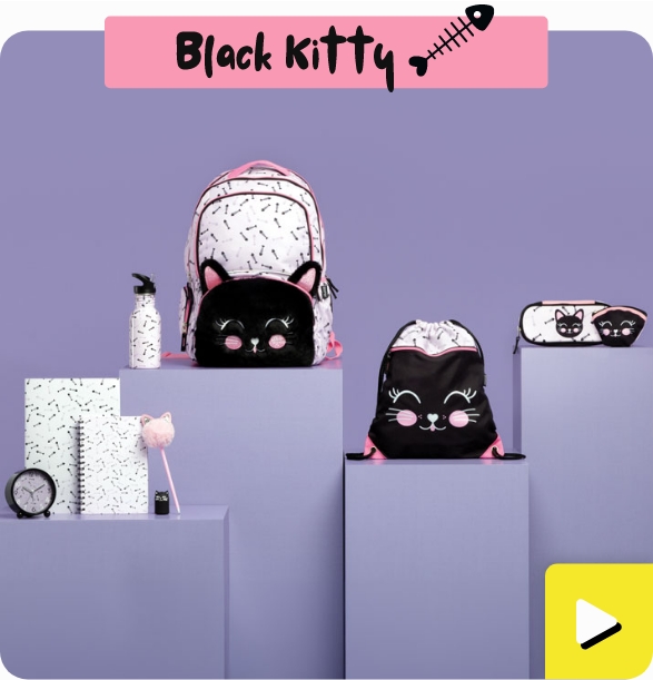 Black Kitty  - Collection 2023 | Σχολικά είδη Plaisio.gr. Μια ολοκληρωμένη συλλογή με τσάντες, κασετίνες, τετράδια και πολλά άλλα σχολικά είδη.