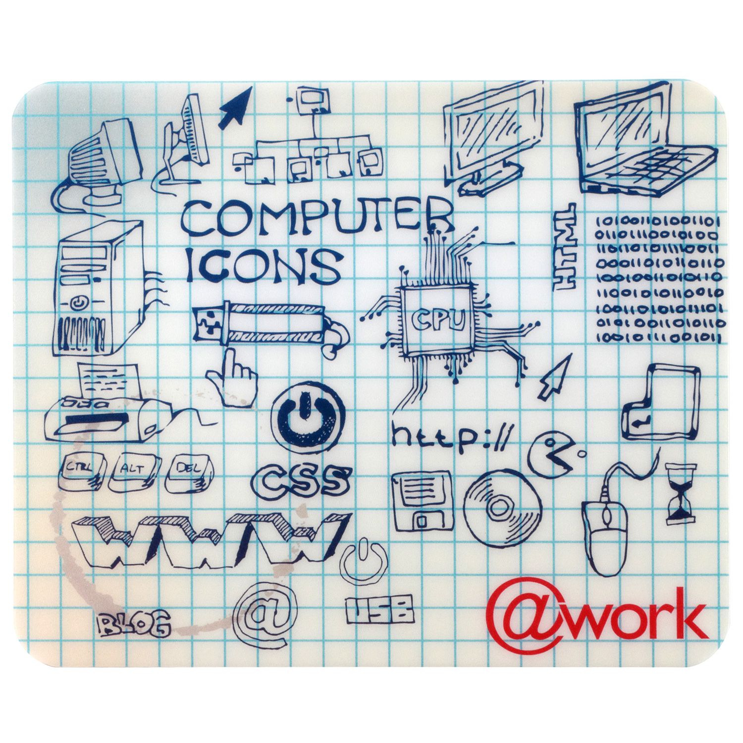 @Work Mousepad Ultra Thin, MS-210  22 x 18 cm