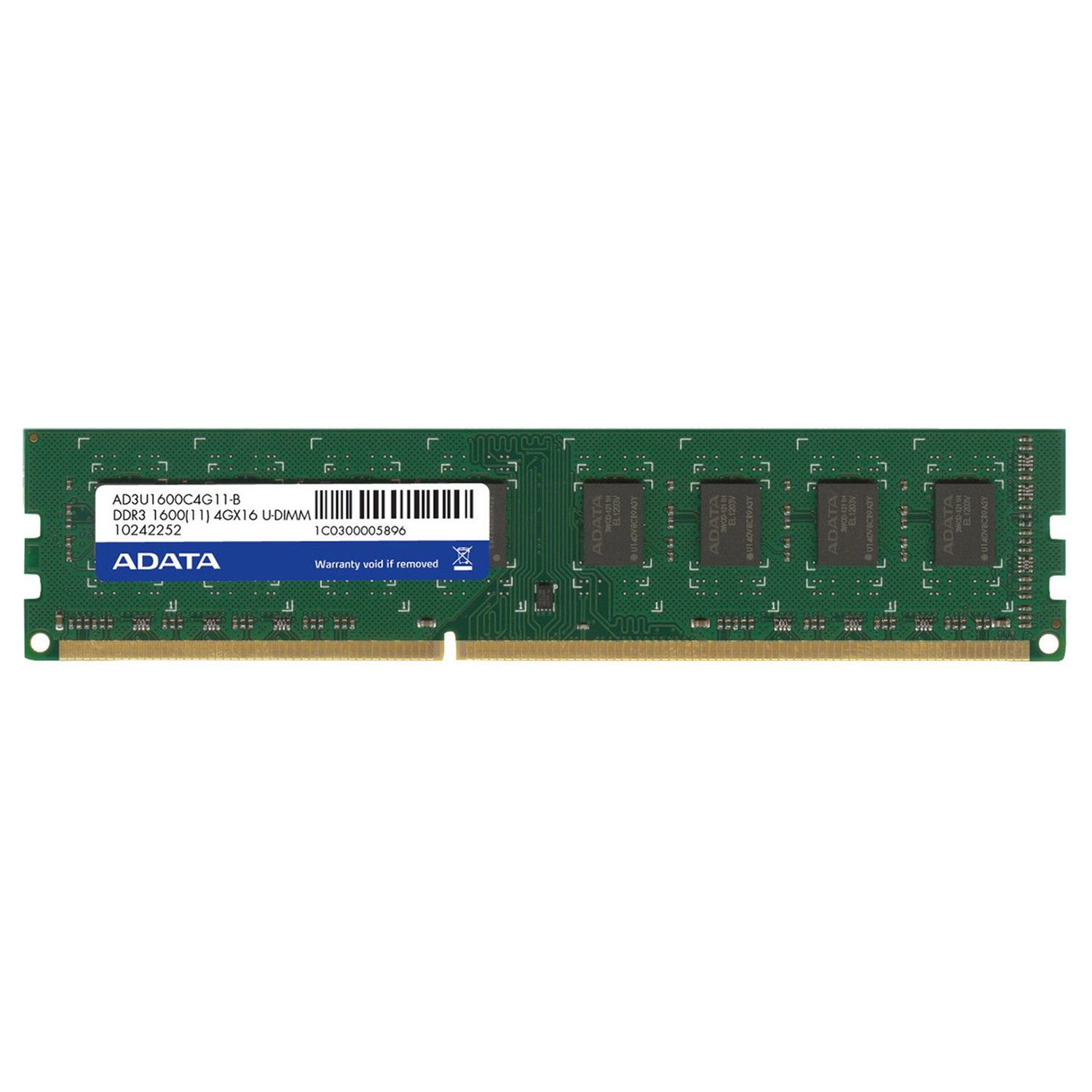 Adata Desktop RAM Value 4GB 1600MHz DDR3
