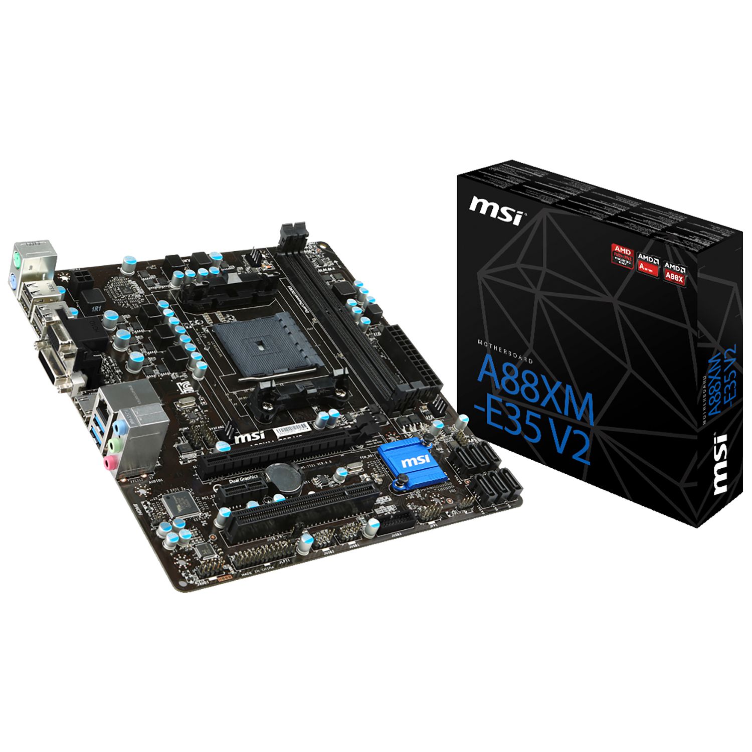 MSI Motherboard A88XM-E35 V2 (A88X/FM2+/DDR3)