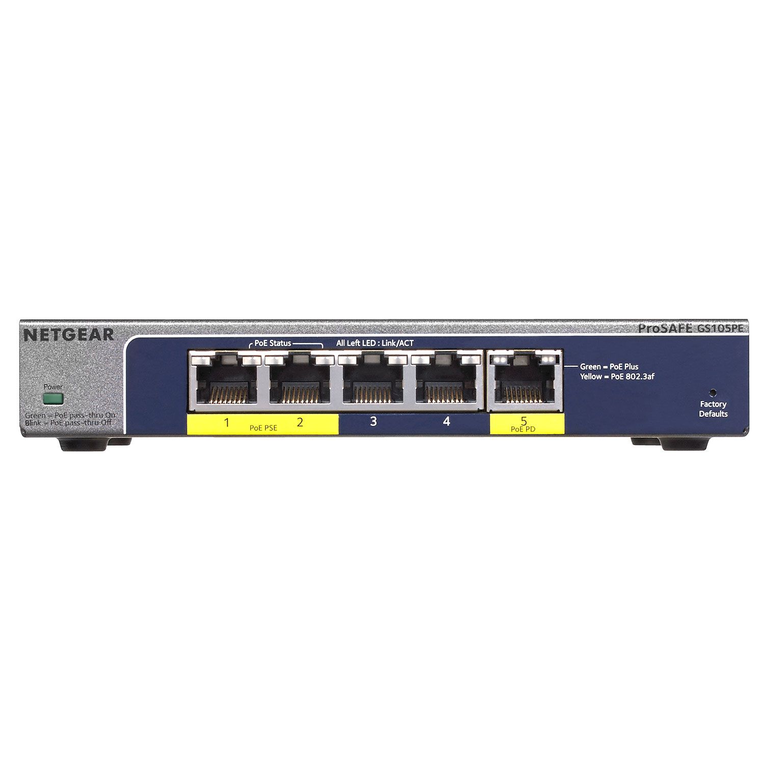 Netgear Switch 5Ports Gigabit GS105PE POE