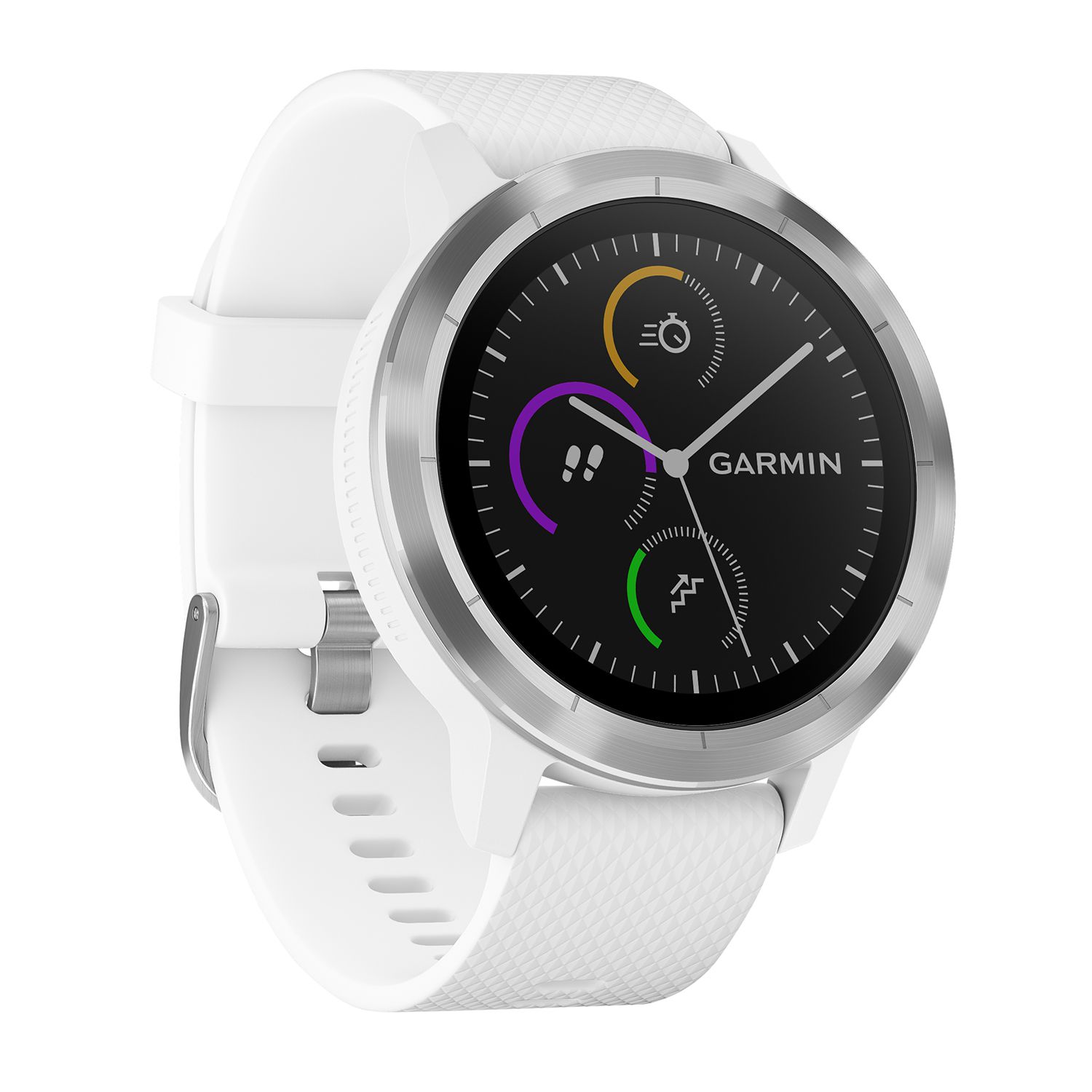Garmin Vivoactive 3 St. Steel White Silicone Plaisio