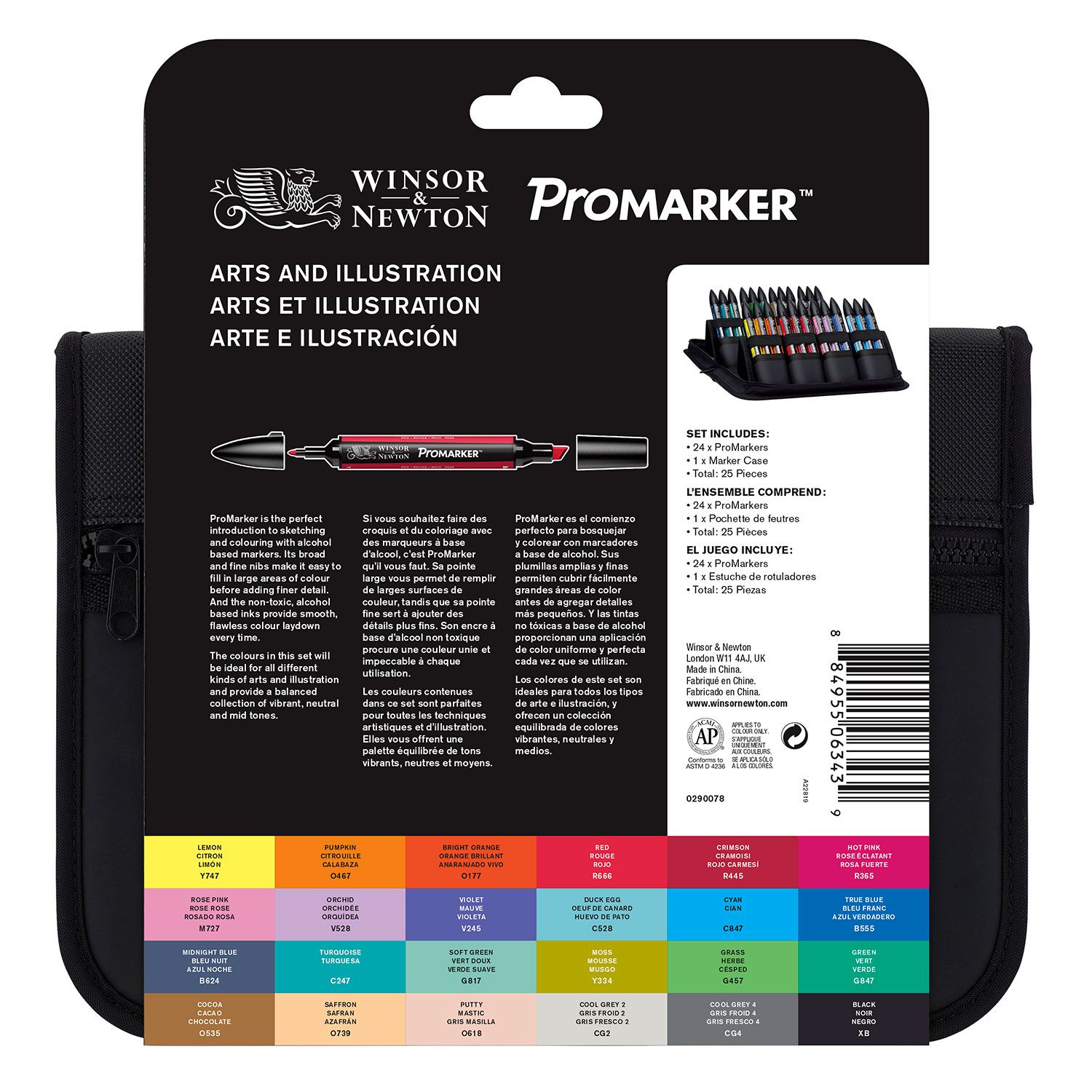 Winsor /& Newton neutre Tons /& Set 1 Vibrant Couleurs brushmarker 24 Set Bundle