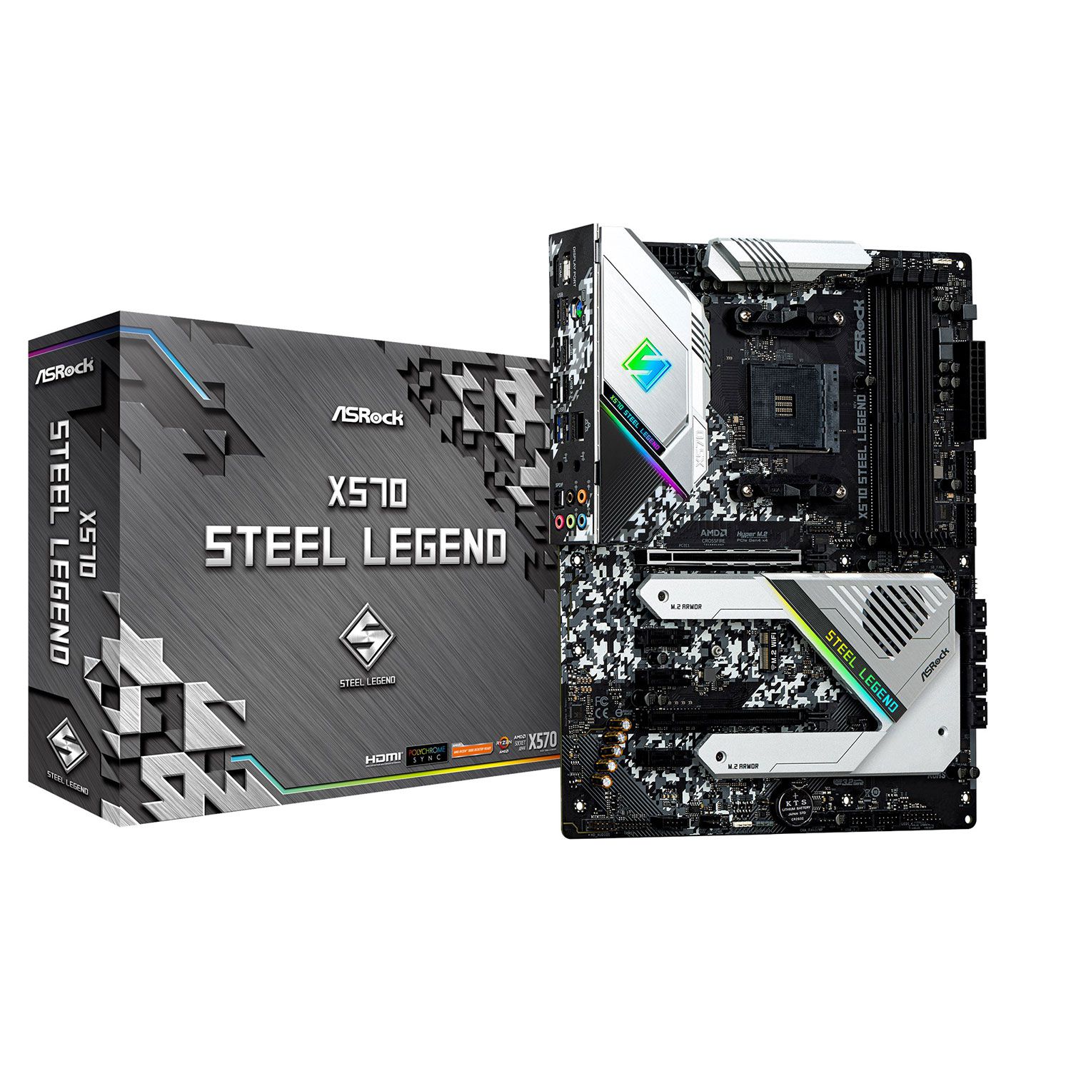 Asrock Motherboard X570 Steel Legend (X570/AM4/DDR4)