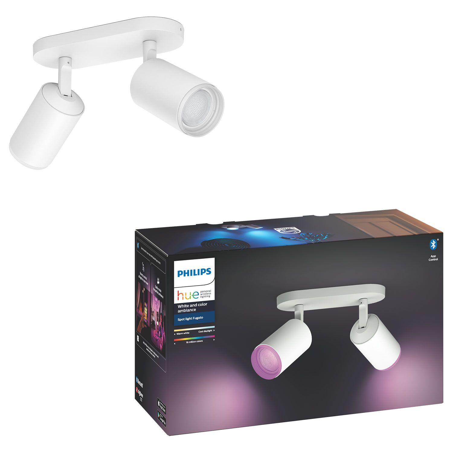 Philips Hue Fugato Double Spotlight White