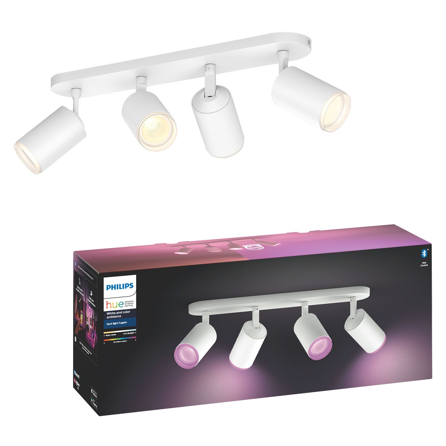 Philips Hue Fugato Quadruple Spotlight White