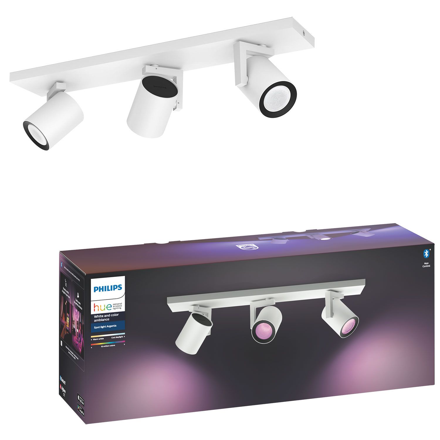 Philips Hue Argenta Triple Spotlight White