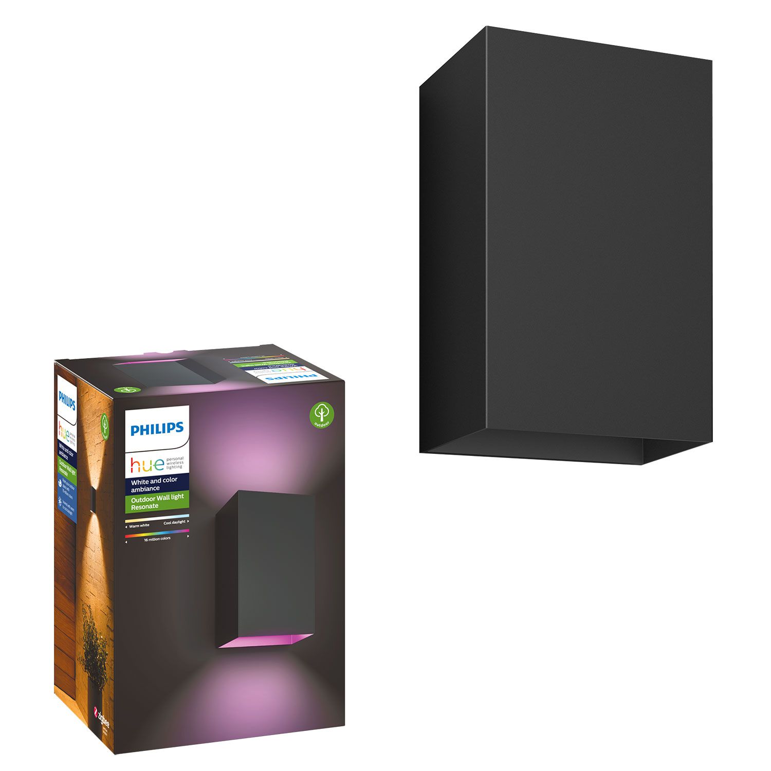 Philips Hue Resonate Wall Latern Spotlight Black