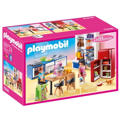 4. Playmobil Dollhouse Κουζίνα Κουκλόσπιτου 70206