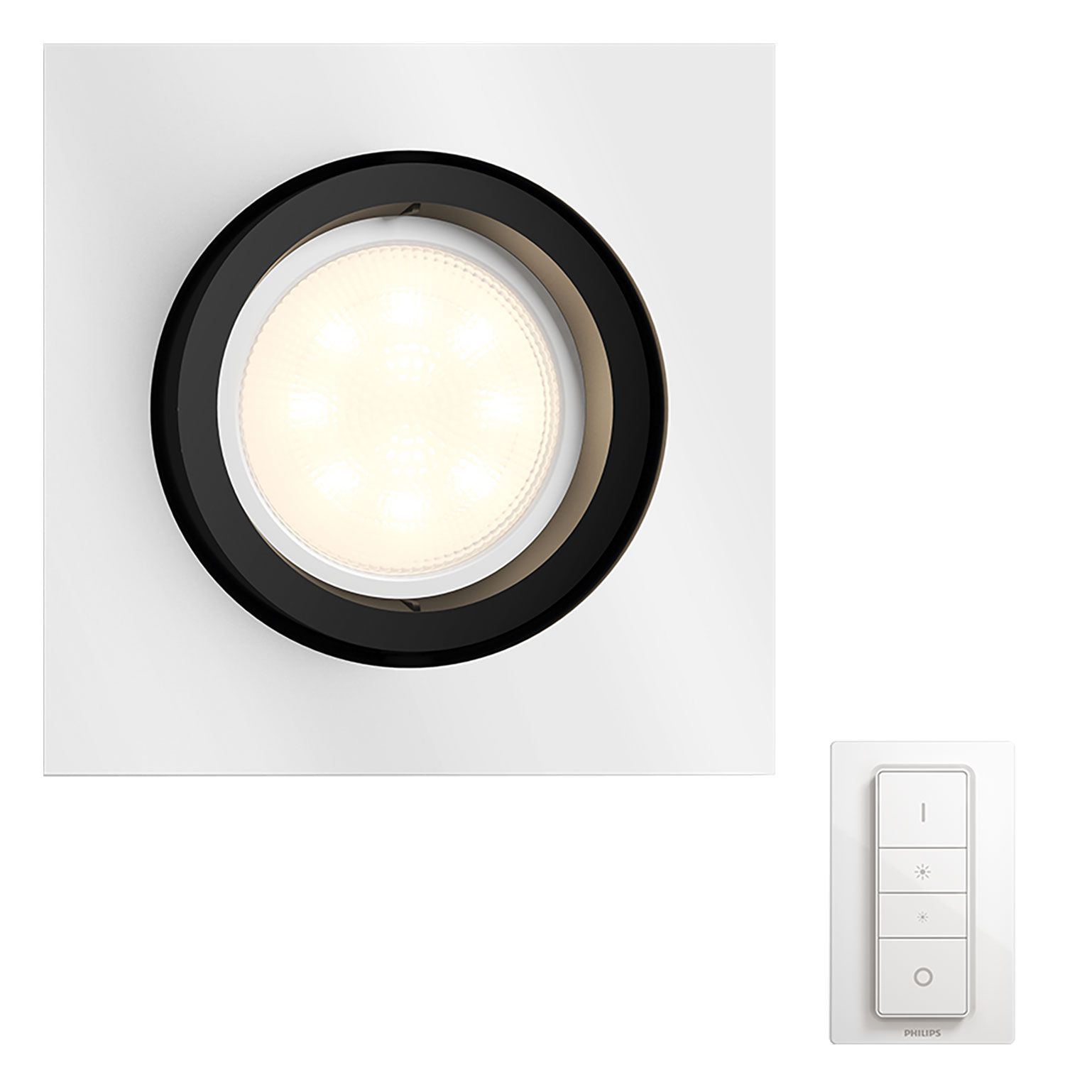 Philips Milliskin Hue recessed S. aluminium 1x5W