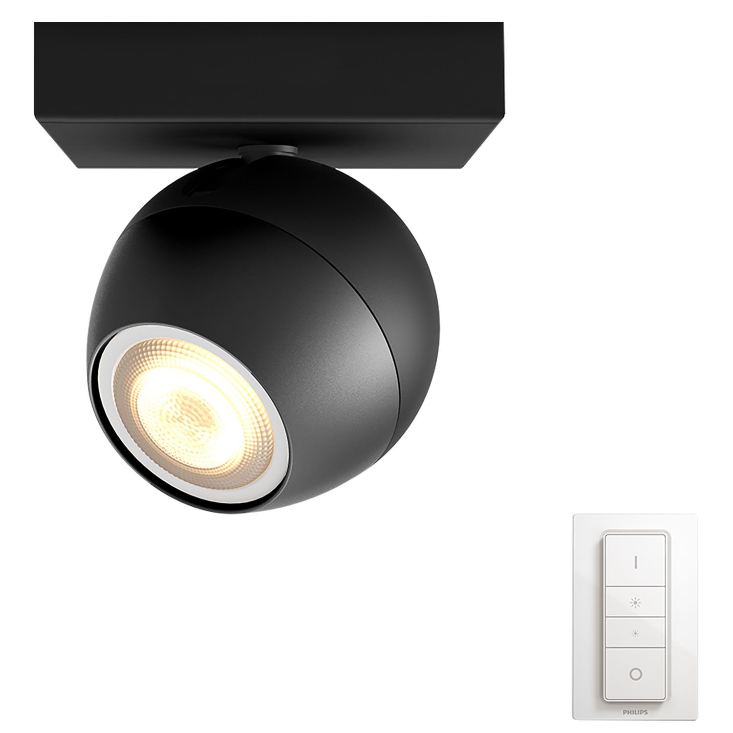Philips Buckram Hue single spot black 1x5W 230V