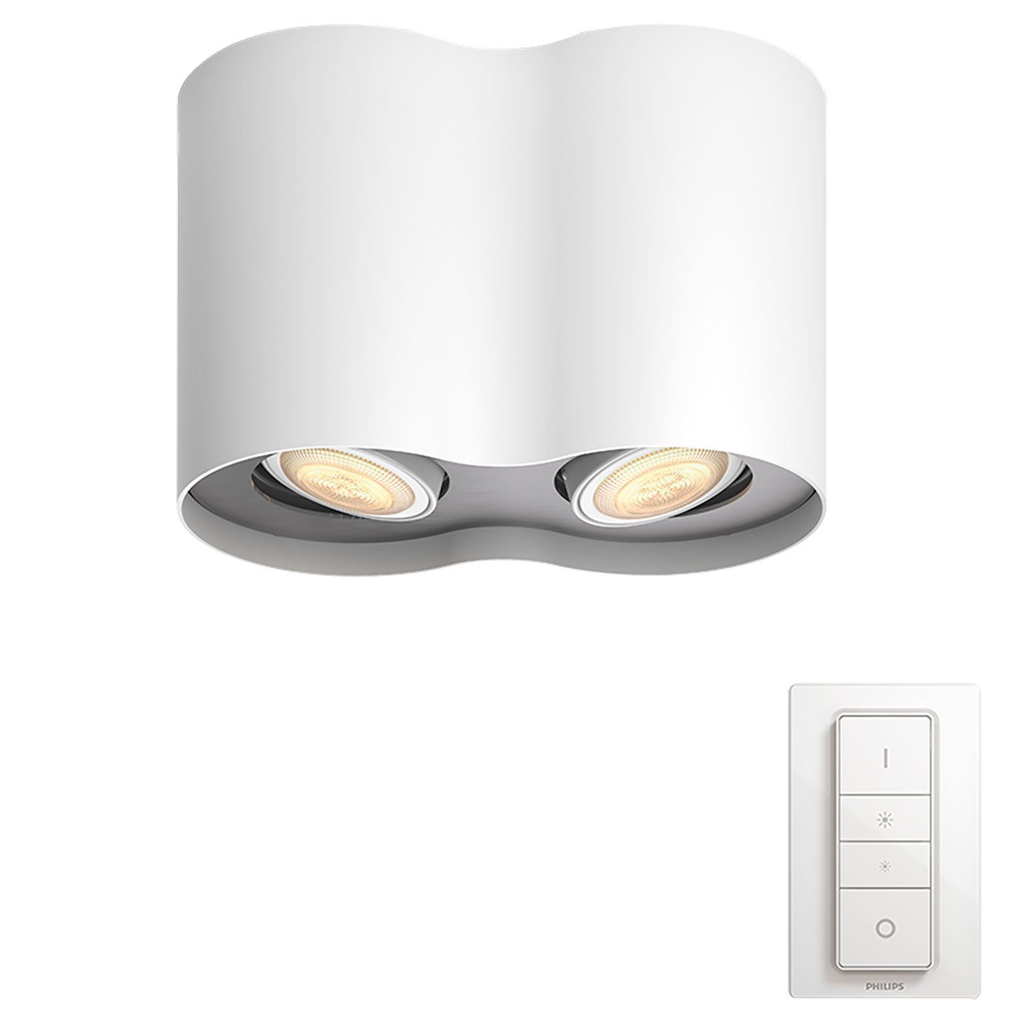 Philips Pillar Hue plate/spiral white 2x5W 230V