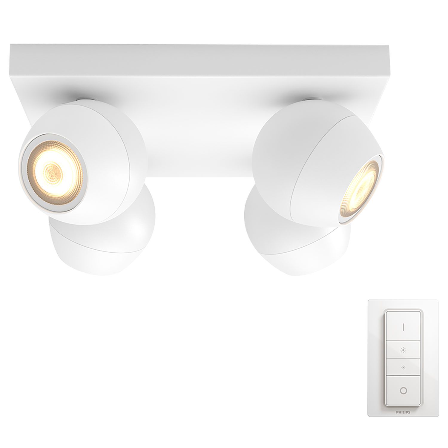 Philips Buckram Hue plate/spiral white 4x5W 230V