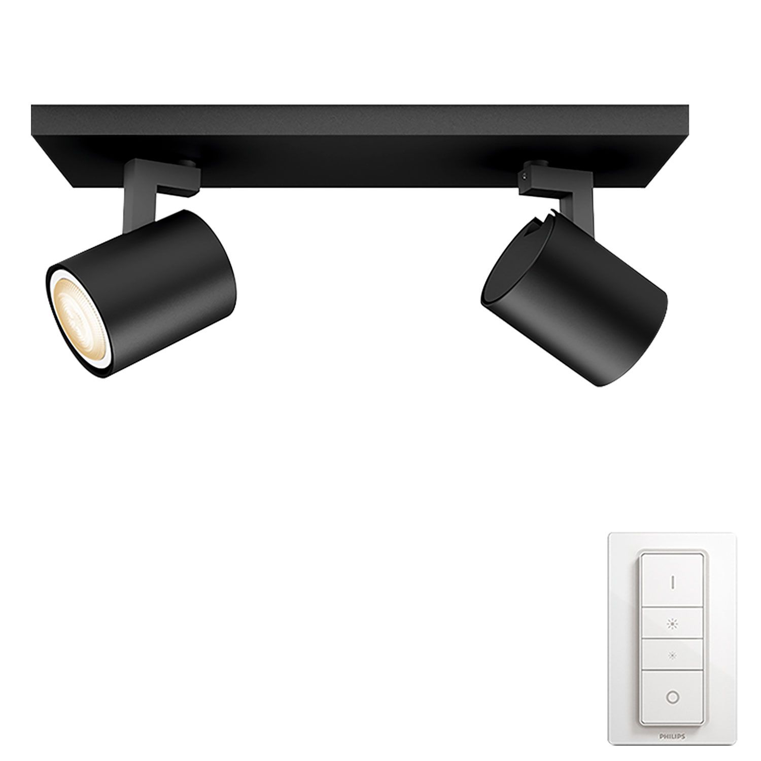Philips Runner Hue bar/tube black 2x5W 230V