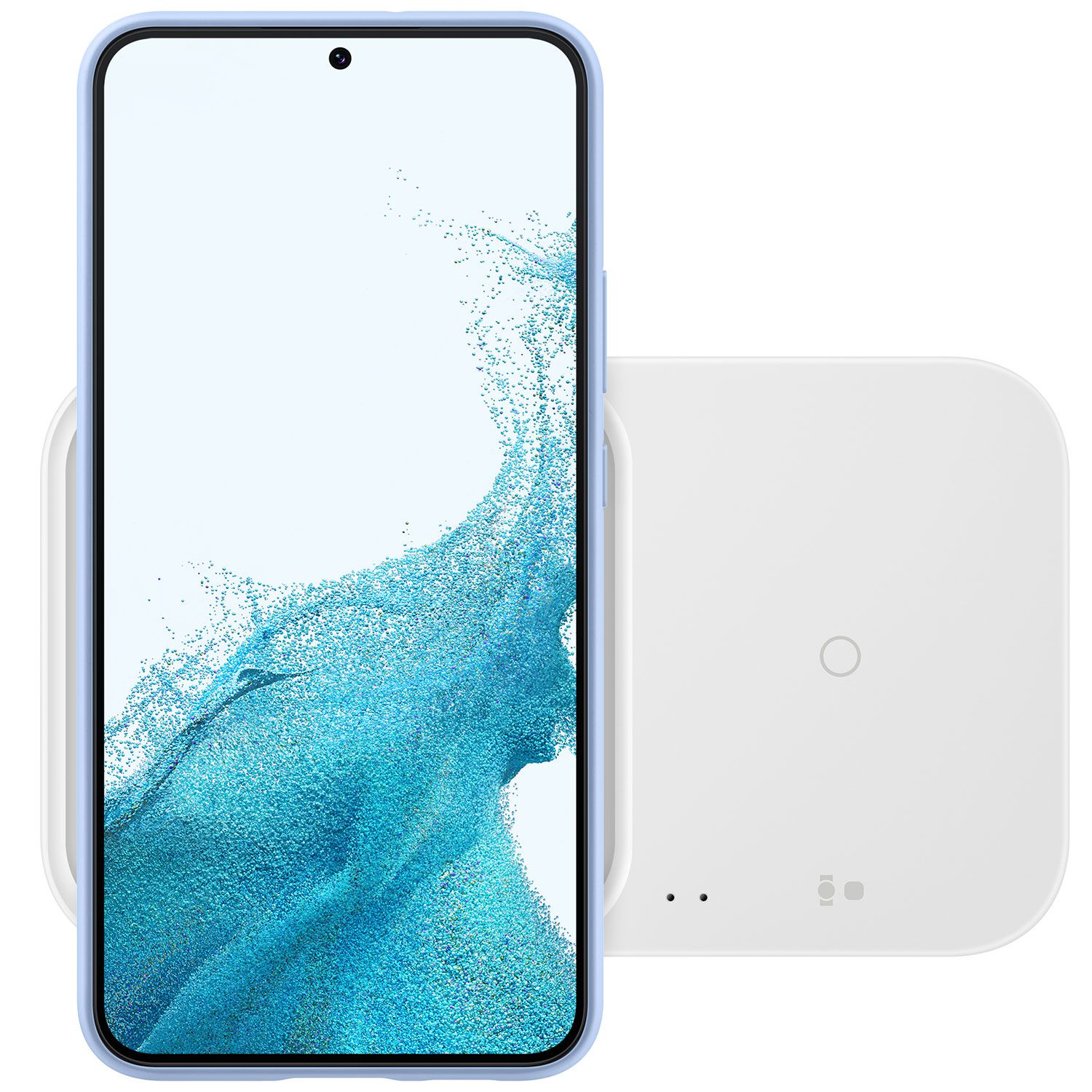 Samsung Ασύρματος Φορτιστής 2 Θέσεων 15W Λευκό Με Καλώδιο