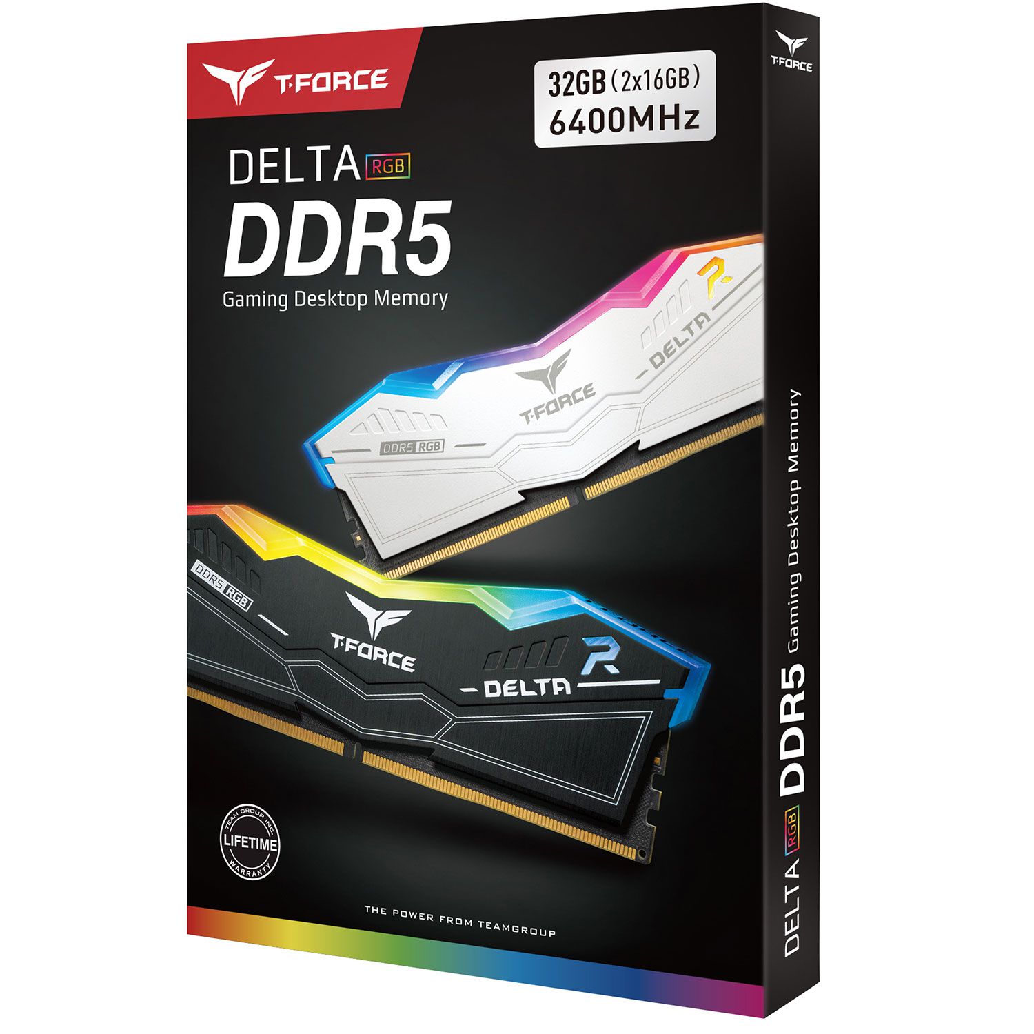 TeamGroup Desktop RAM T-Force Delta 32GB Kit 6400MHz White DDR5