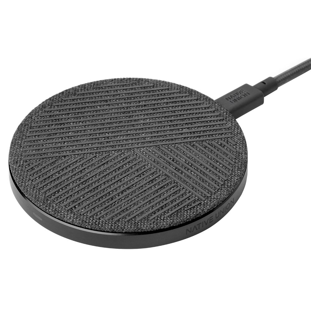 Native Union Ασύρματος Φορτιστής 1 Θέσης 10W Μαύρο Με Καλώδιο