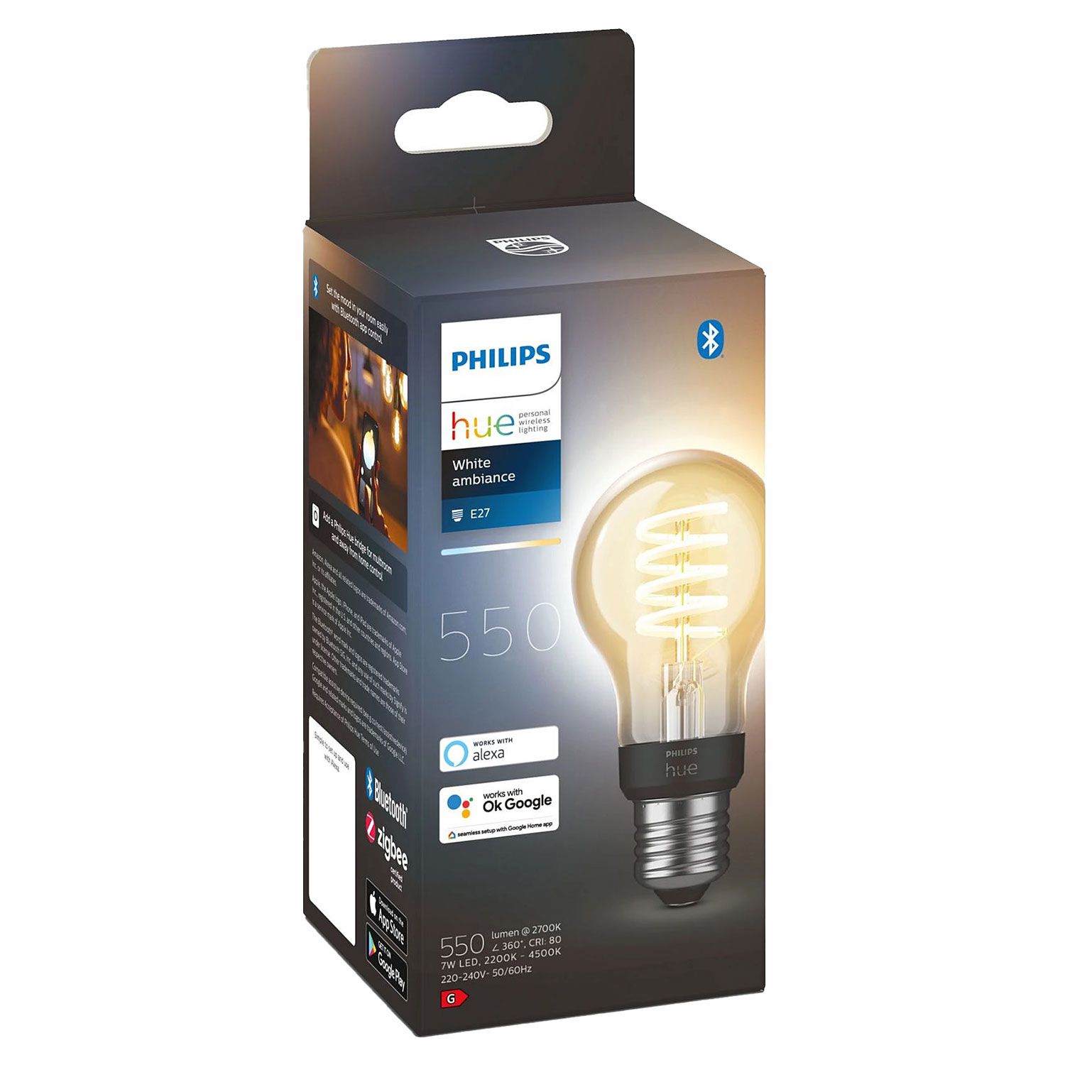 Philips Hue Smart Light Bulb Filament 7w
