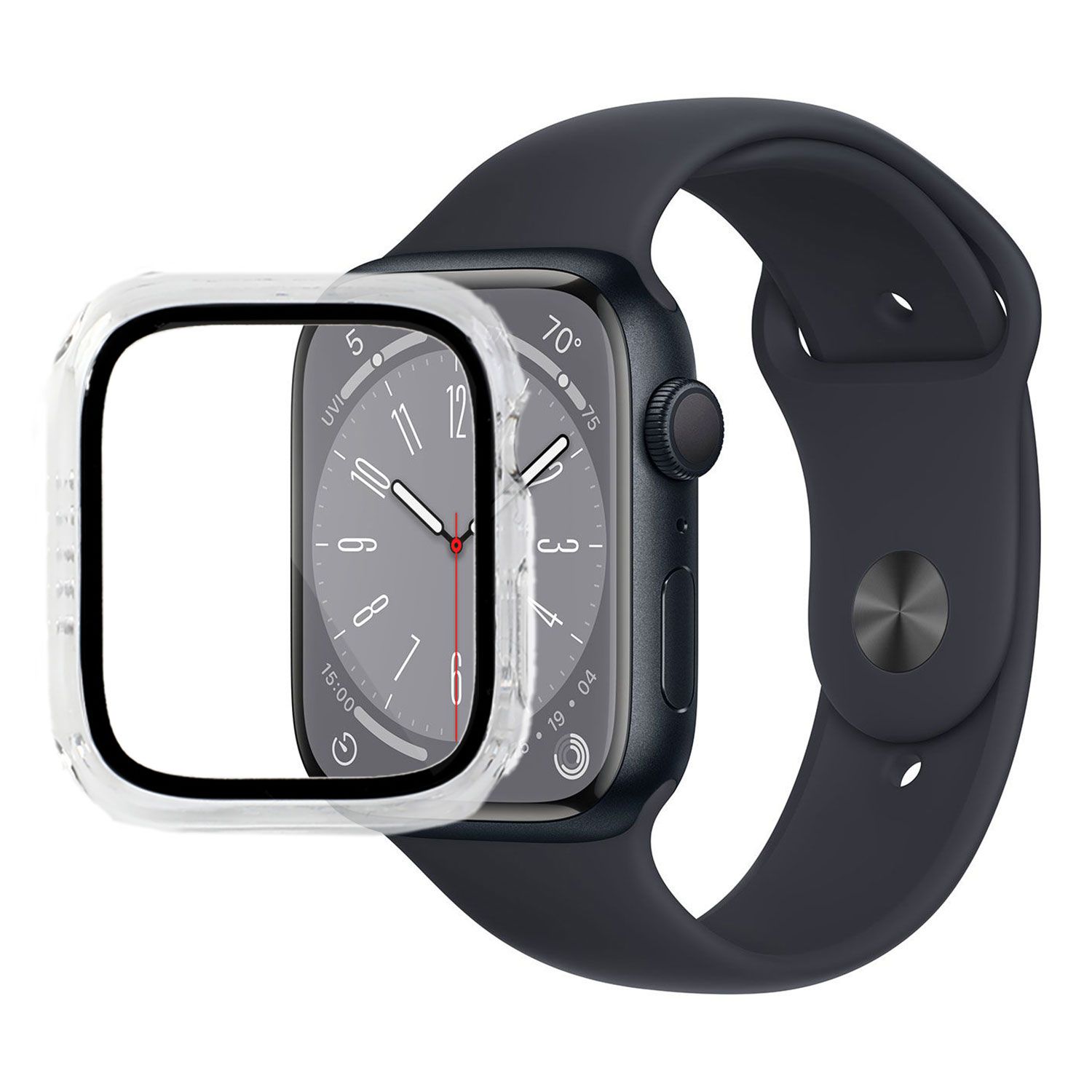 Sentio Θήκη Προστασίας για Apple Watch 45mm Διάφανη