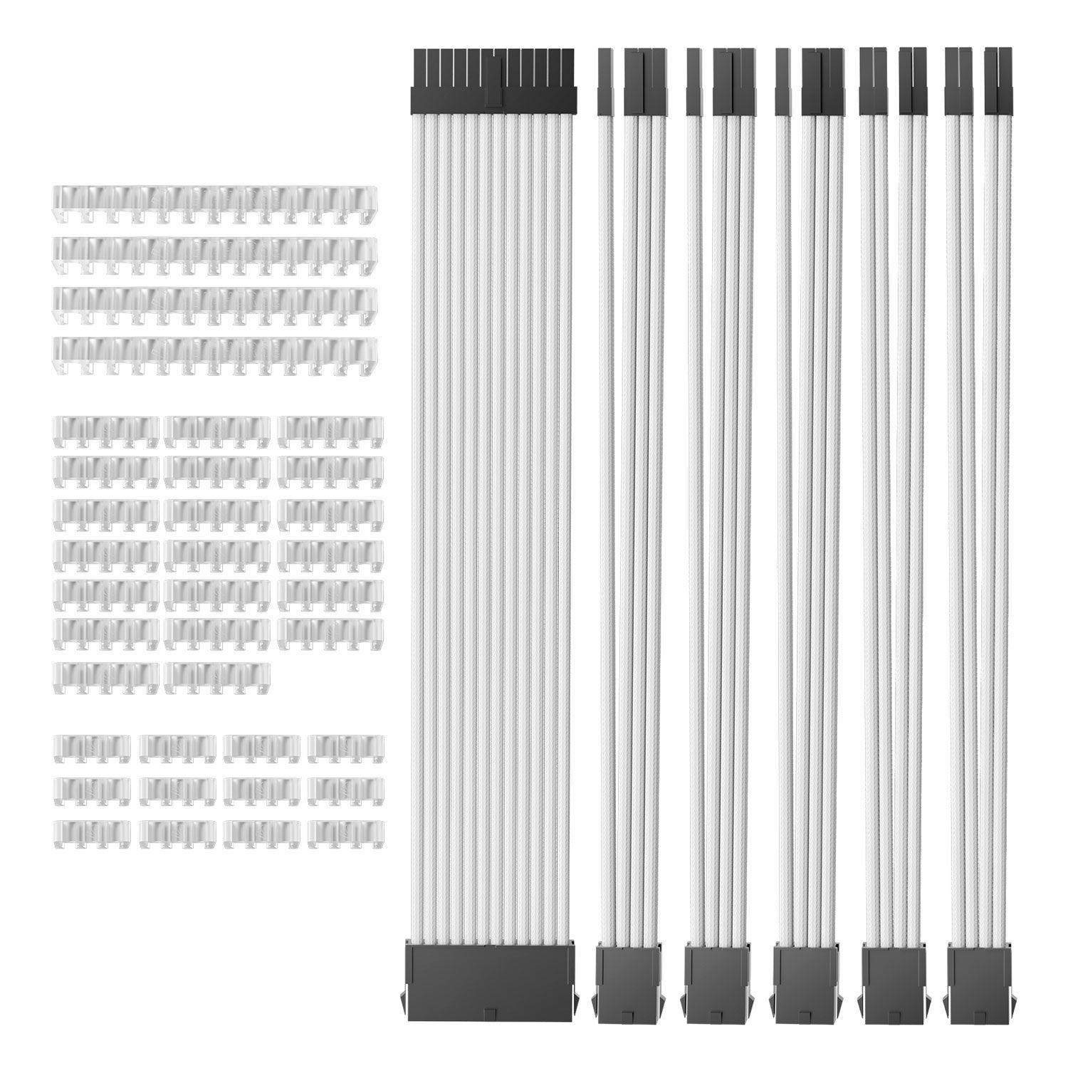 AsiaHorse Extension Sleeved PSU Cable 6-Kit Λευκό