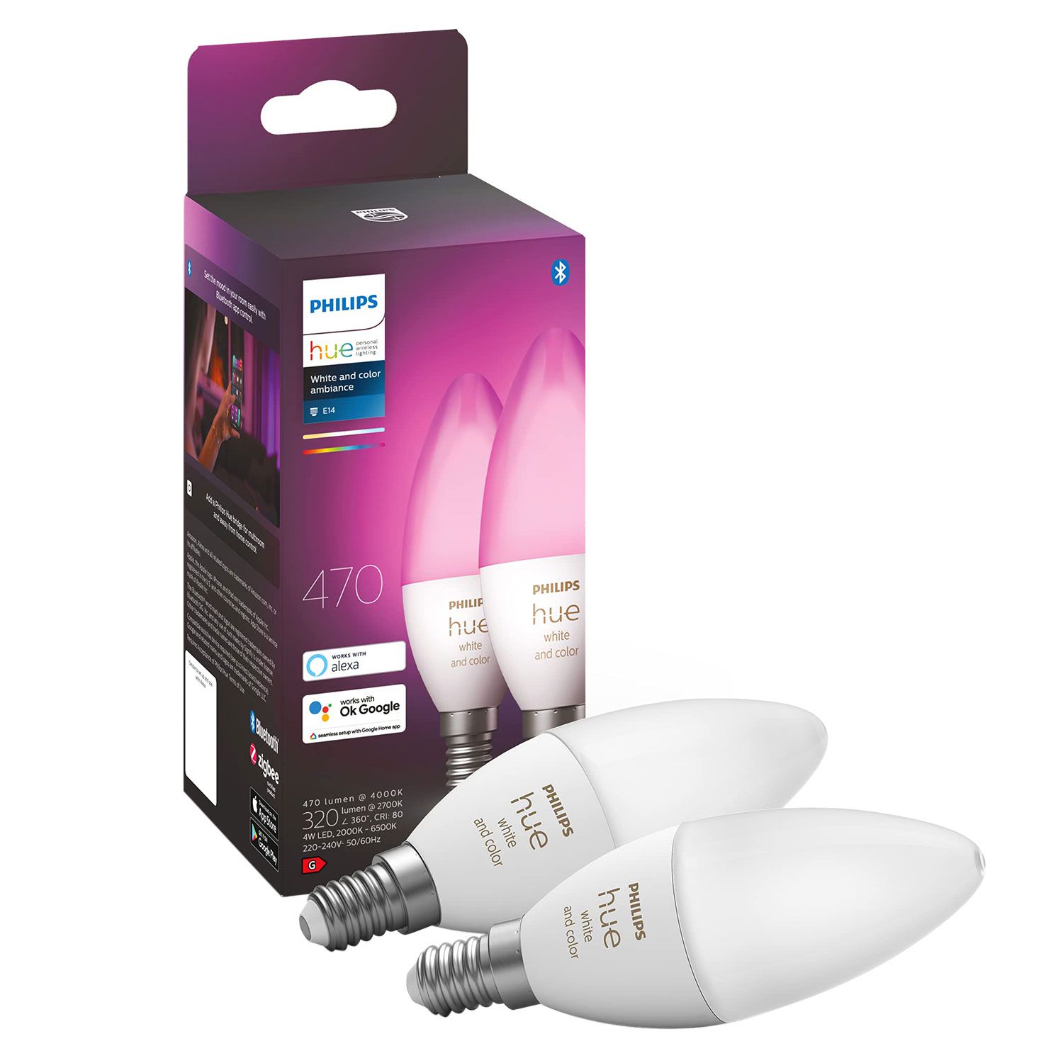 Philips Hue Smart LightBulb 4w 2Pack