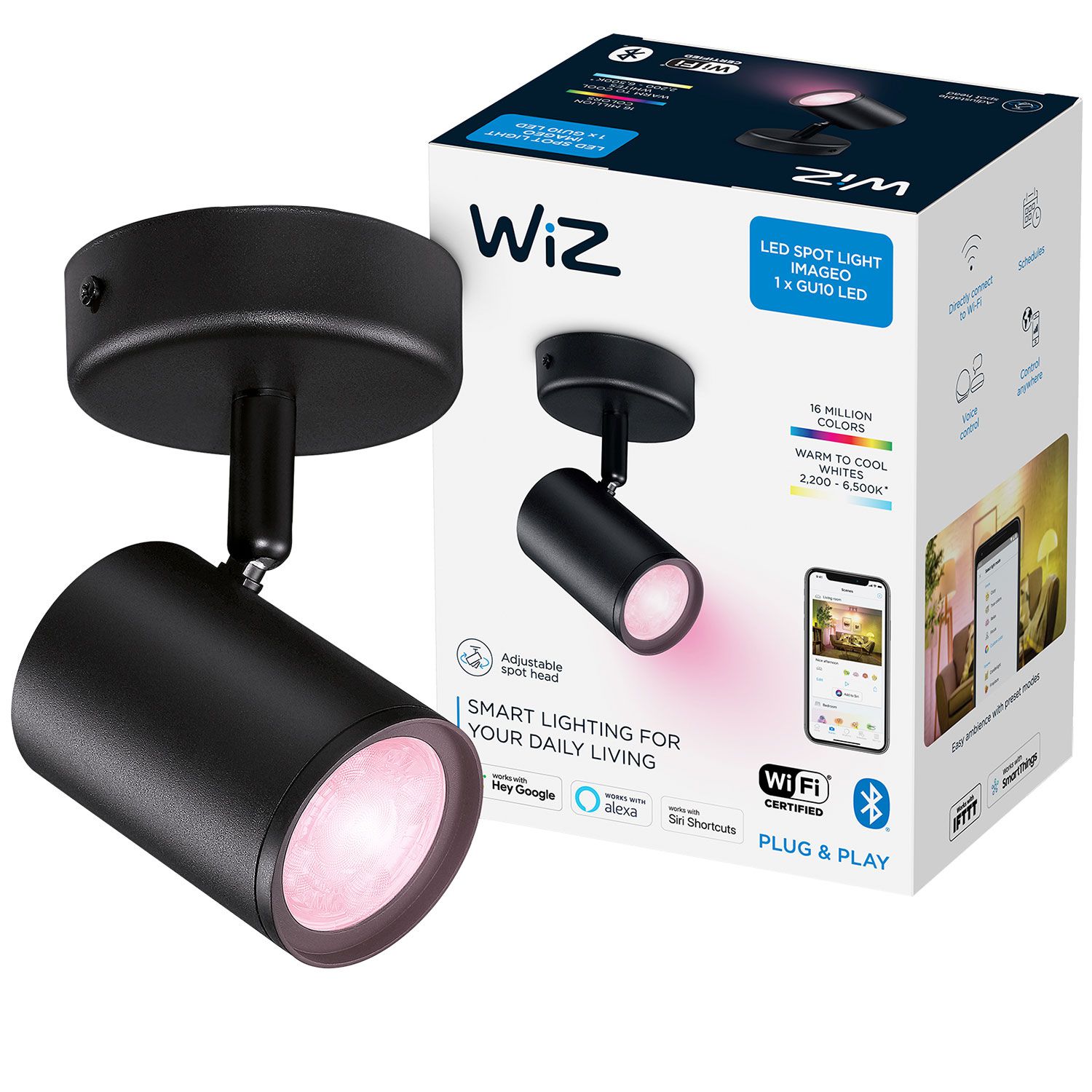 Wiz Smart Imageo Spots Black