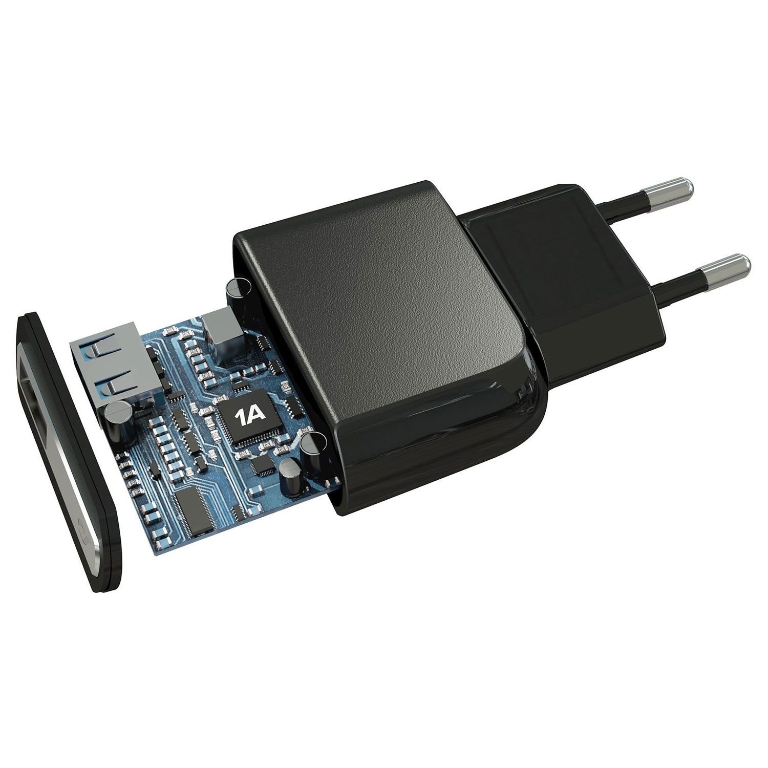 Cellularline Φορτιστής 1 Θέσης 5W Μαύρο Με Καλώδιο