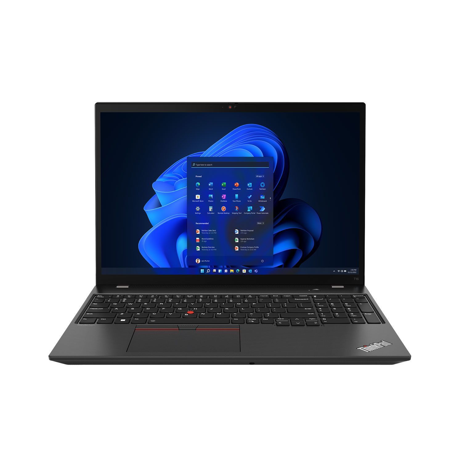 Lenovo ThinkPad T16 G1 Laptop 16" WQXGA IPS (Core i7 1260P/32 GB/1 TB/MX550 2 GB/Windows 11 Pro)