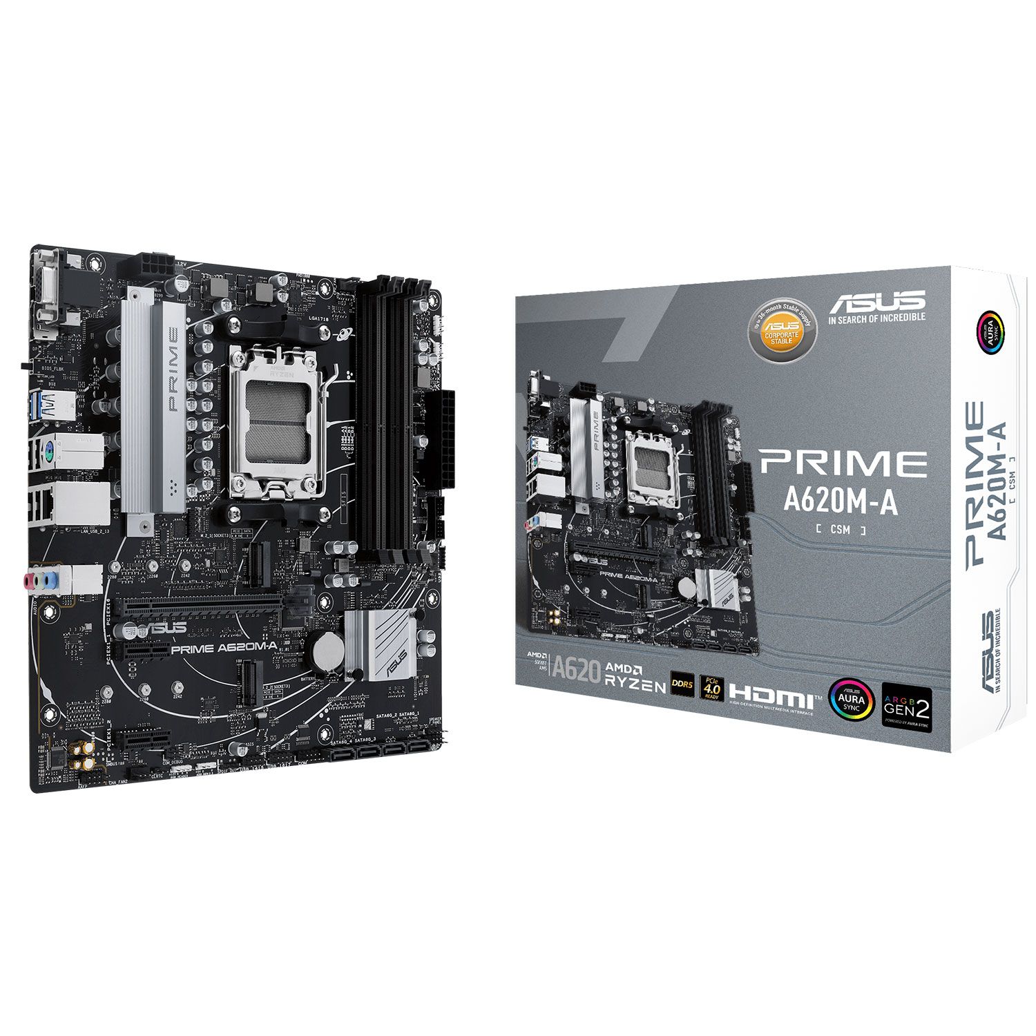 Asus Motherboard A620M-A PRIME CSM (A620/AM5/DDR5)