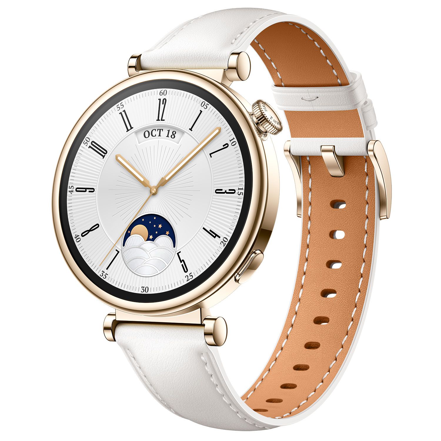 Huawei Watch GT 4 White Leather Strap