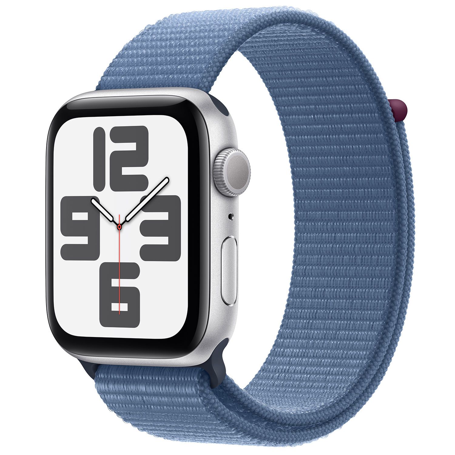 Apple Watch SE 2nd 44mm Silver Case Winter Blue Sport Loop