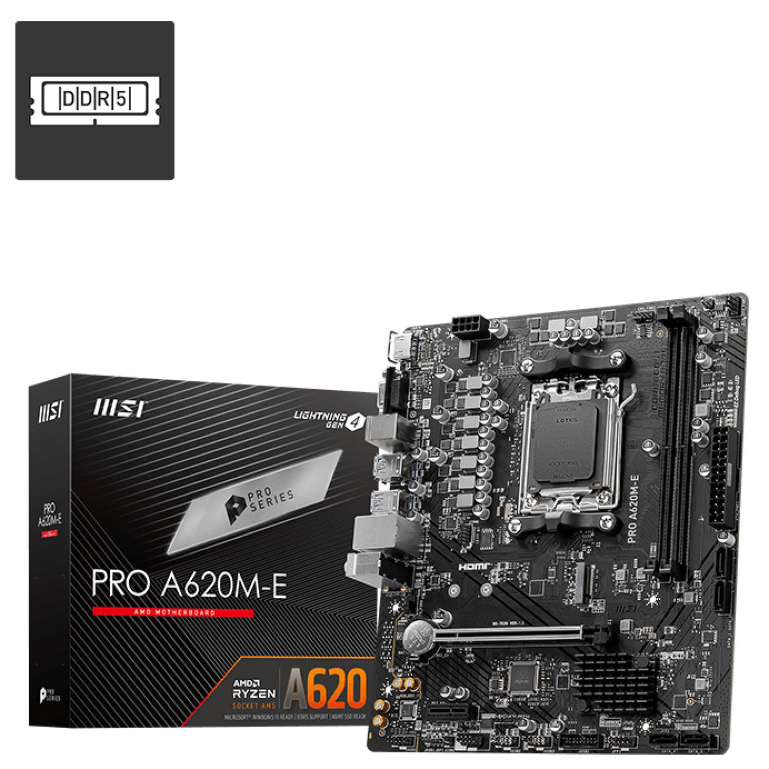 MSI Motherboard A620M-E PRO (A620/AM5/DDR5)