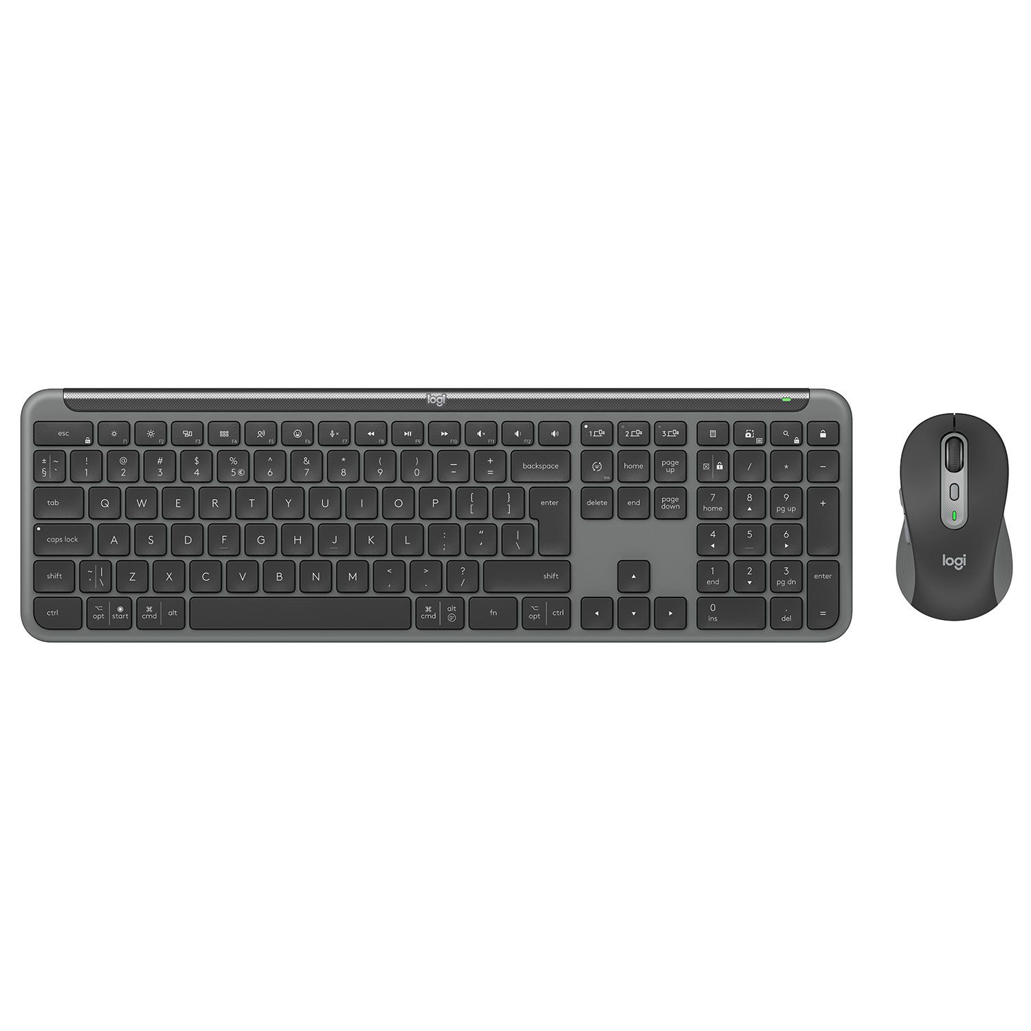 Logitech Πληκτρολόγιο-ποντίκι MK950 Combo Ασύρματο Graphite