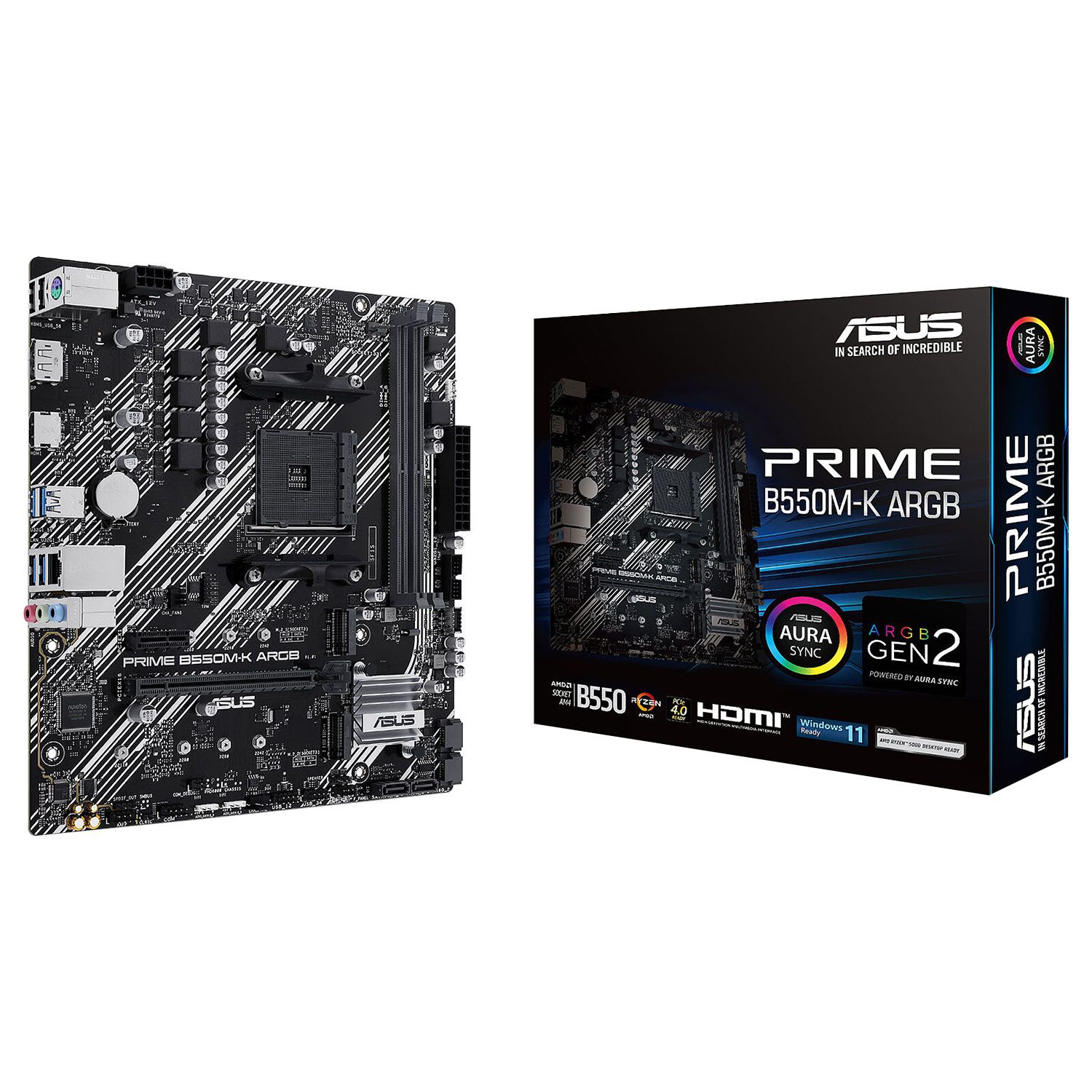 Asus Motherboard B550M-K PRIME ARGB (B550/AM4/DDR4)