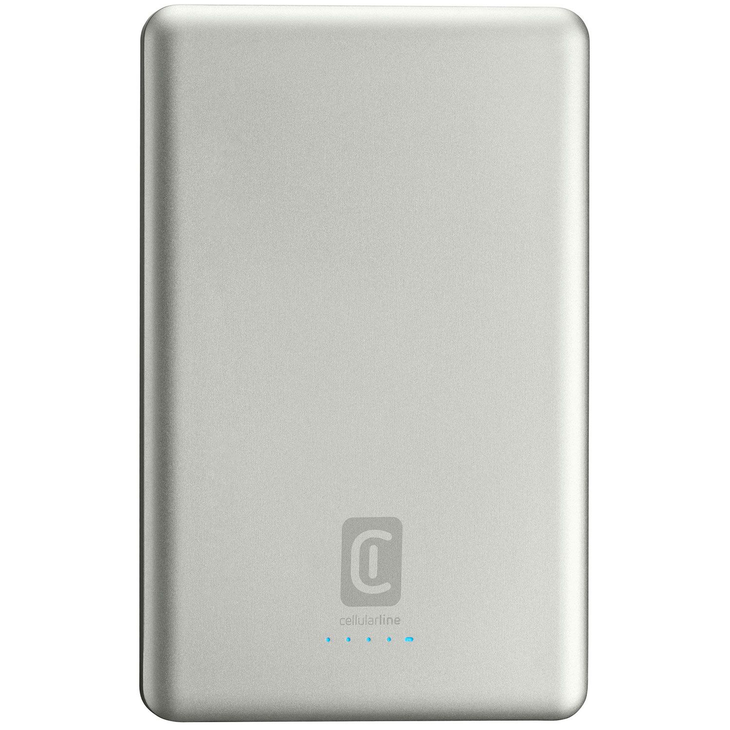 Cellularline Powerbank με ασύρματη φόρτιση 5000 mAh 1 Θέσης Ασημί