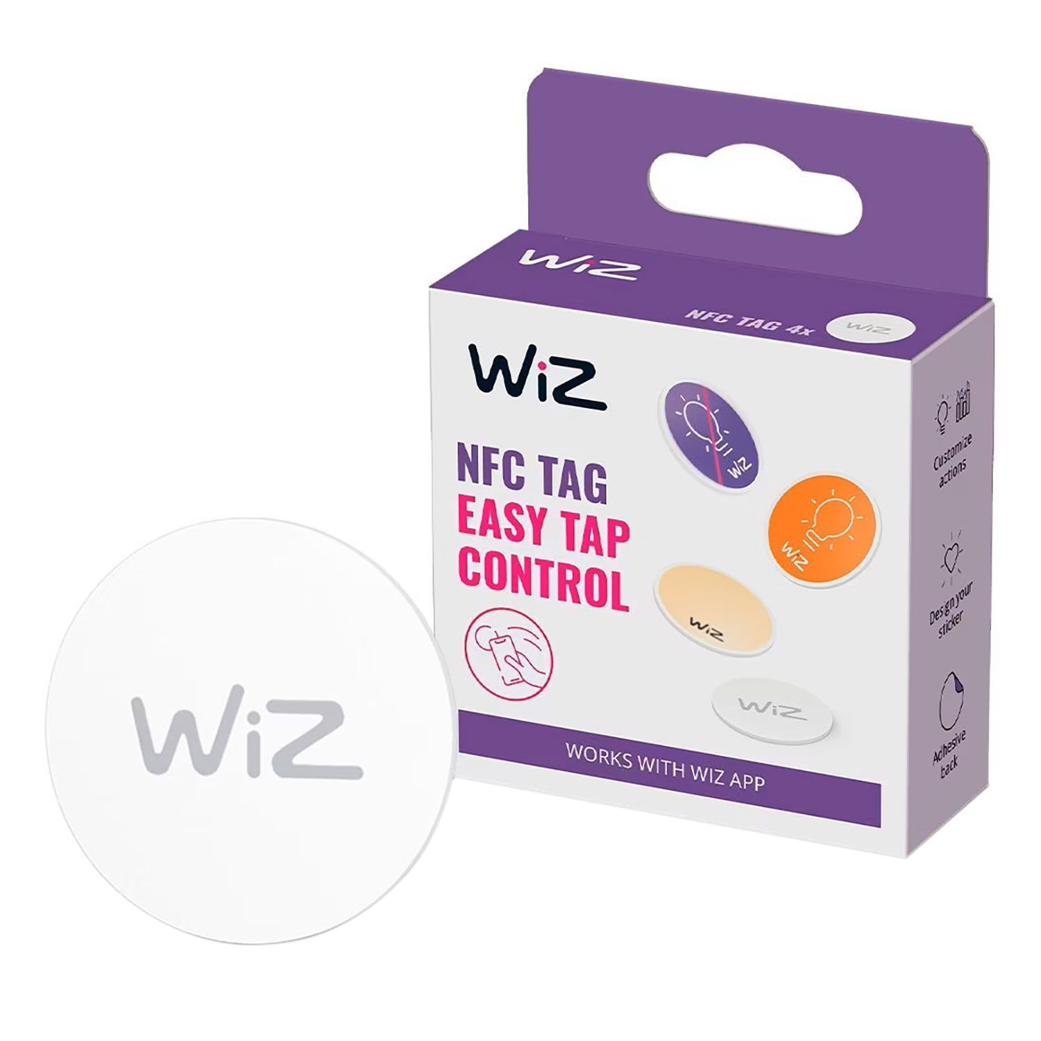 Wiz Smart NFC Tags 4 Pieces