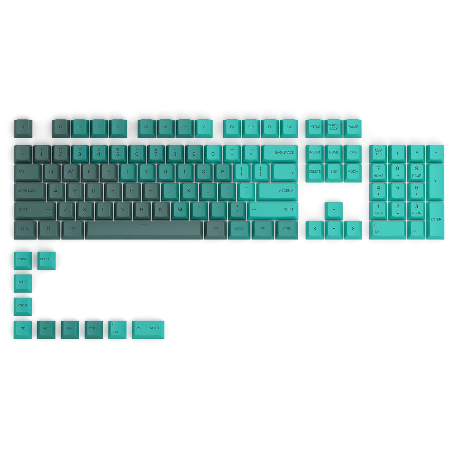 Glorious Keycaps GPBT Rain Forest