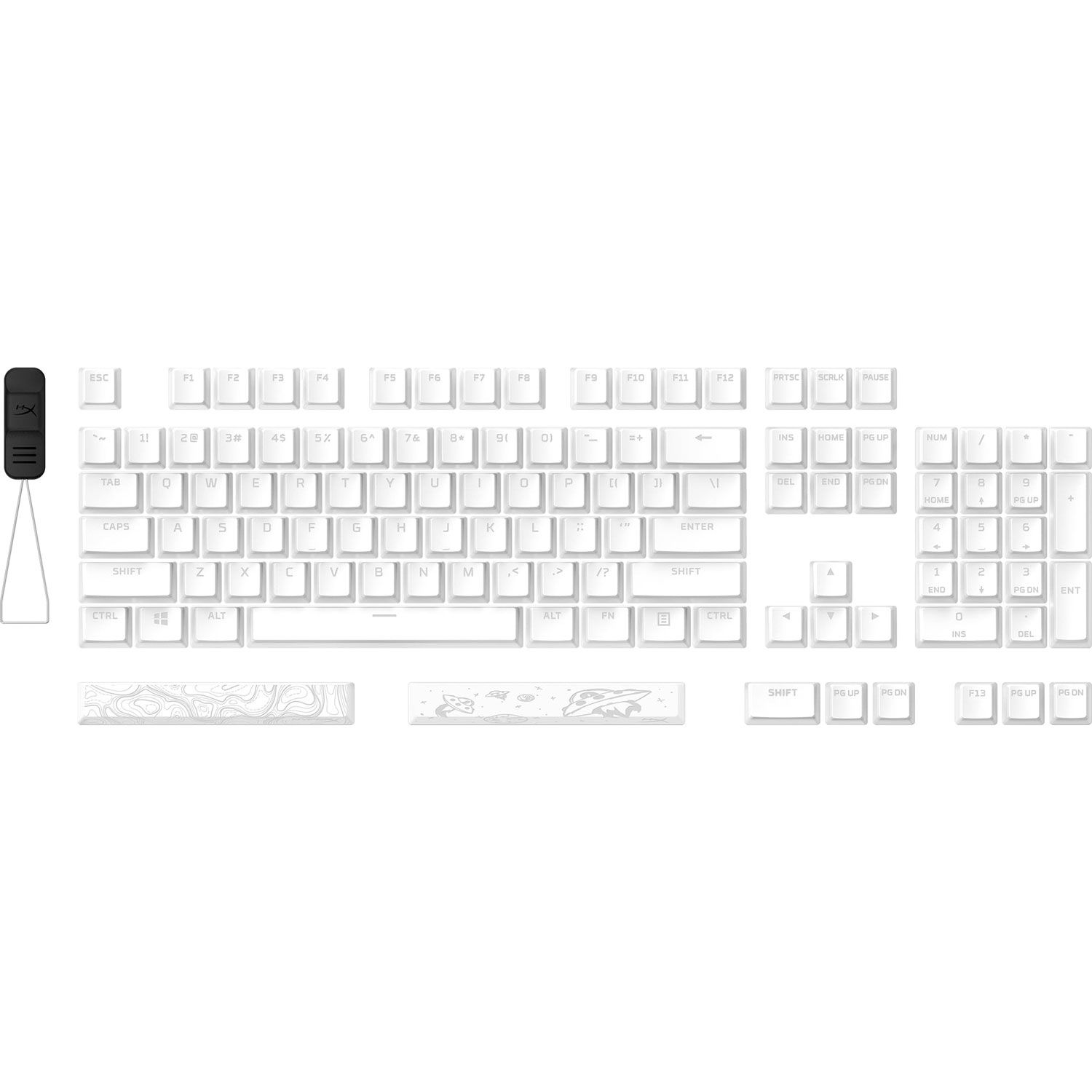 HyperX Keycaps 2 White Pudding US Layout