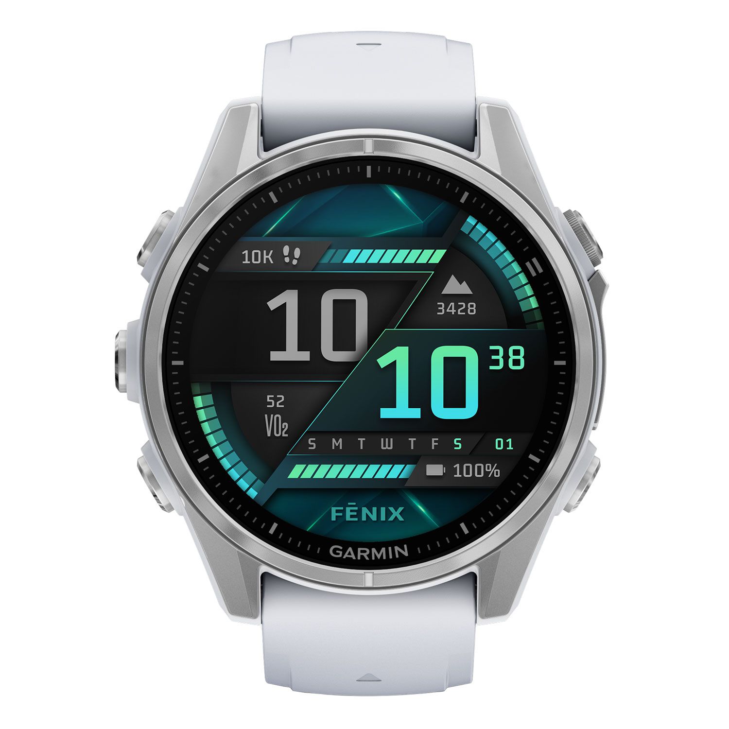 Garmin Fenix 8 43mm Amoled Silver Whitestone