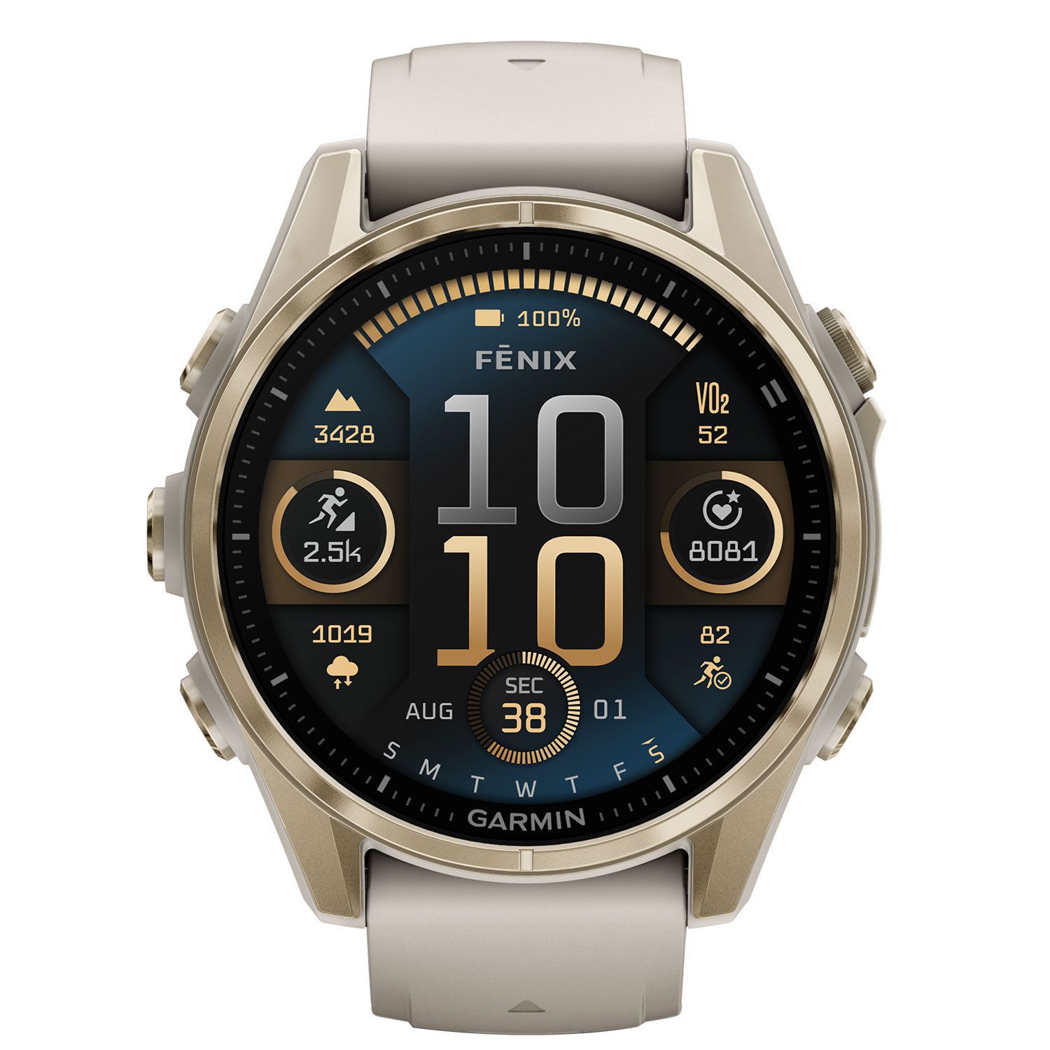 Garmin Fenix 8 43mm Amoled Sapphire Soft Gold