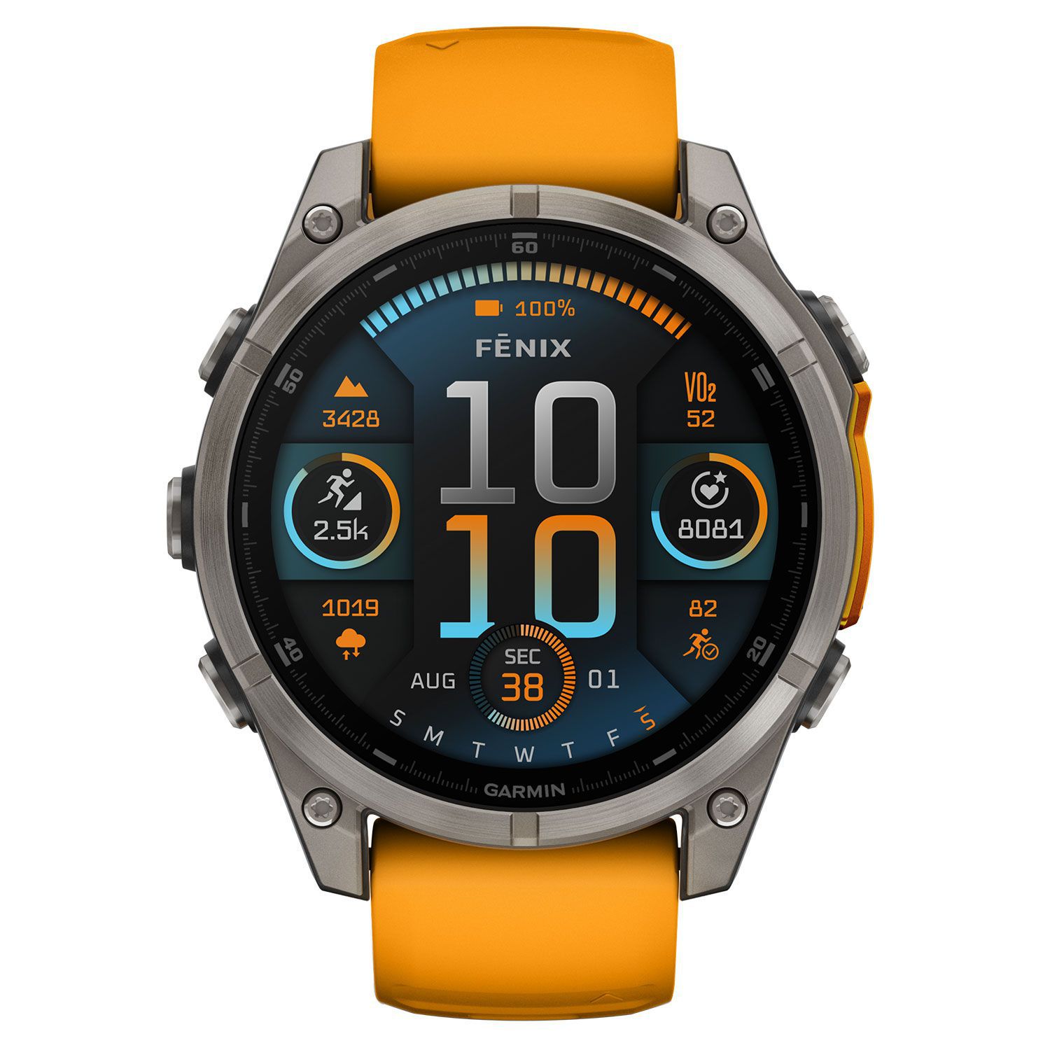 Garmin Fenix 8 47mm Amoled Sapphire Titanium/Orange