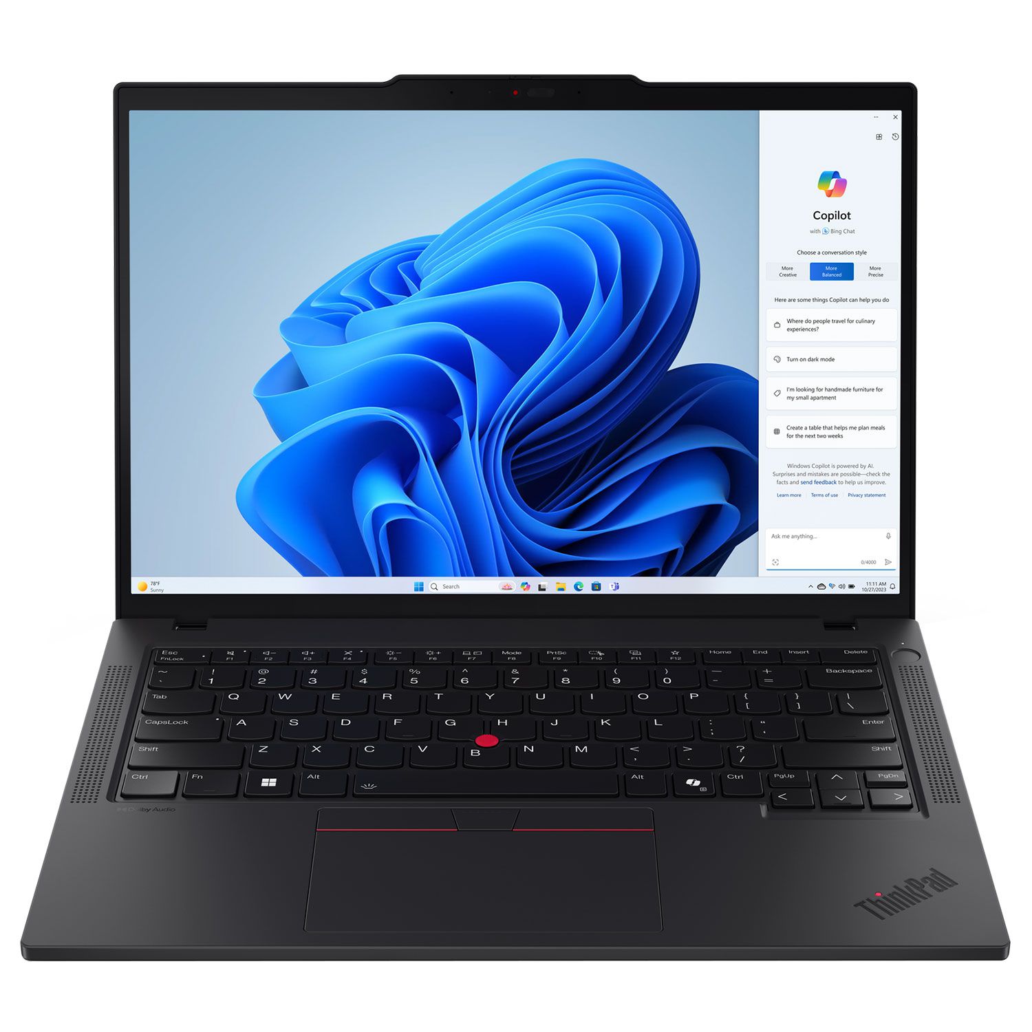 Lenovo ThinkPad T14 G5 Laptop 14" Full HD IPS (Core Ultra 7 155U/32 GB/1 TB/Iris Xe Graphics/Windows 11 Pro)