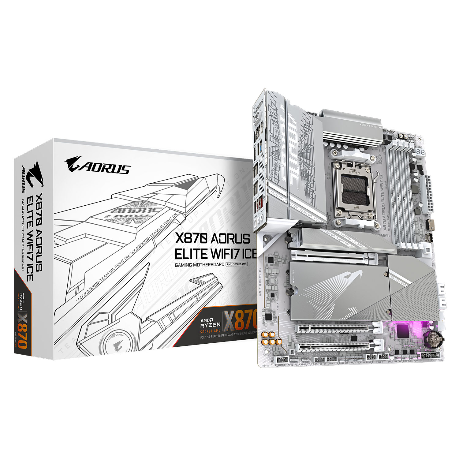 Gigabyte Motherboard X870 AORUS ELITE WIFI7 ICE
