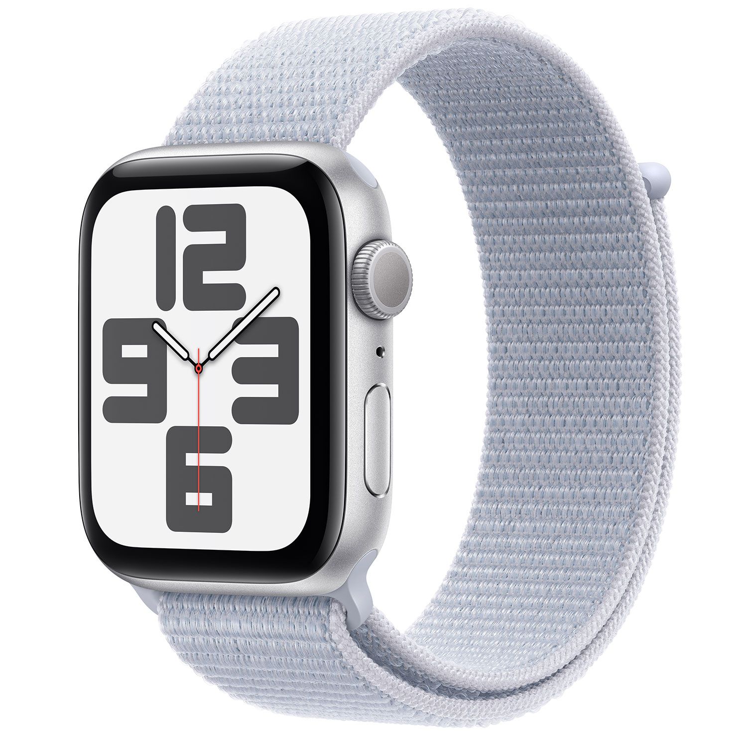 Apple Watch SE 44mm Silver Aluminium Case with Blue Cloud Sport Loop