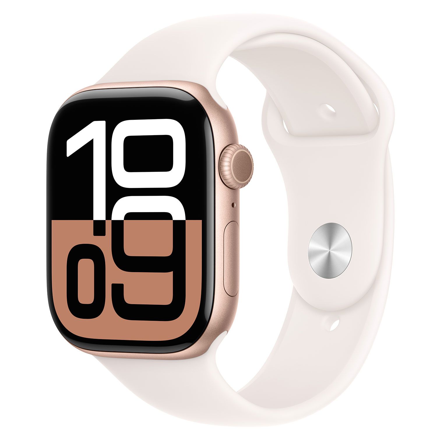 Apple Watch Series 10 46mm Rose Gold Aluminum Case with Light Blush Sport Band S/M