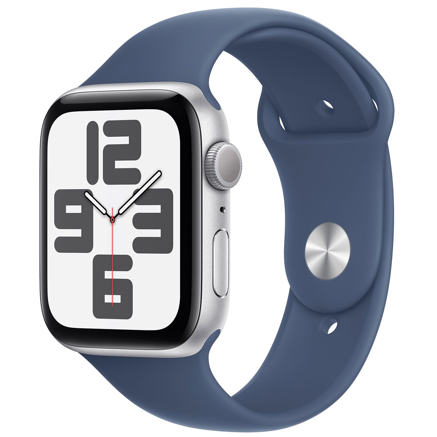 Apple Watch SE 40mm Silver Aluminium Case with Denim Sport Band M/L