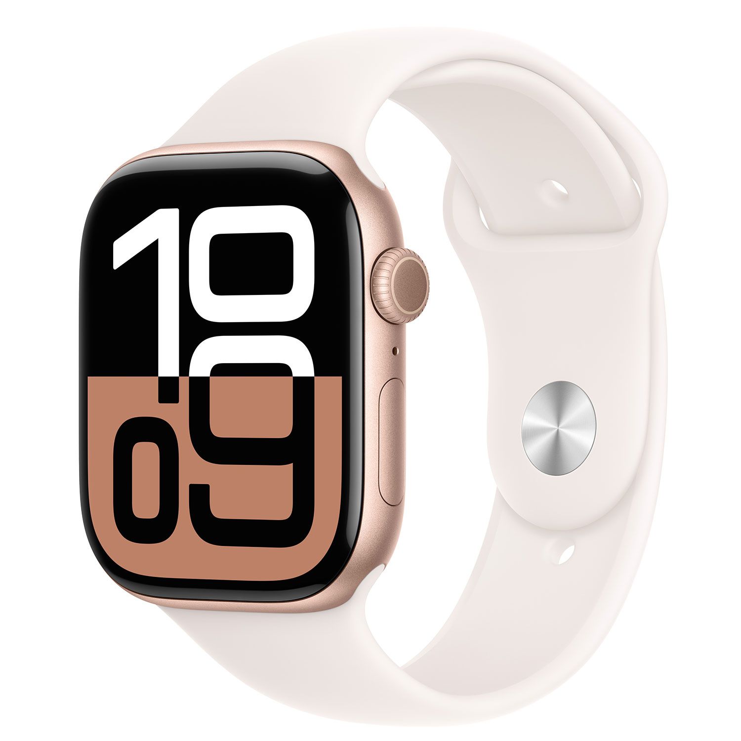 Apple Watch Series 10 42mm Rose Gold Aluminum Case with Light Blush Sport Band M/L