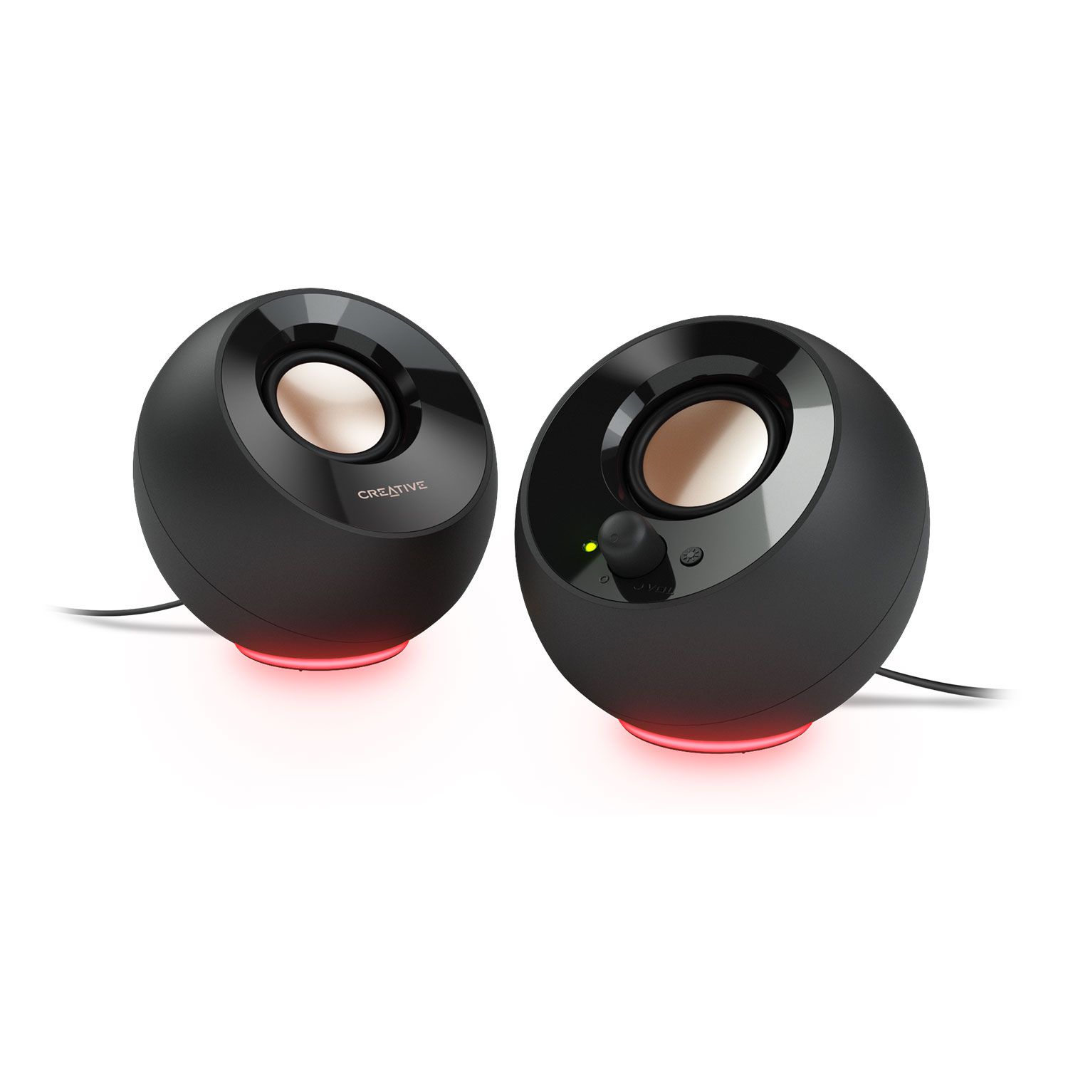 Creative Ηχεία 2.0 Pebble SE RGB Μαύρο